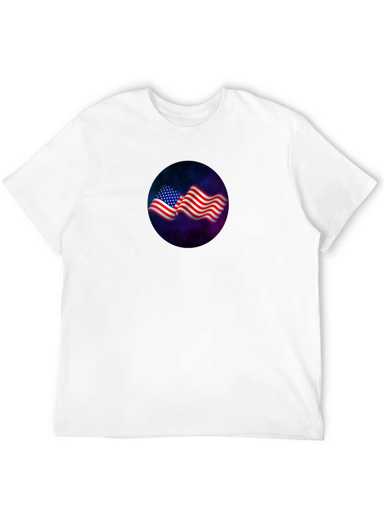 Patriotic Flag Graphic Tee - Black