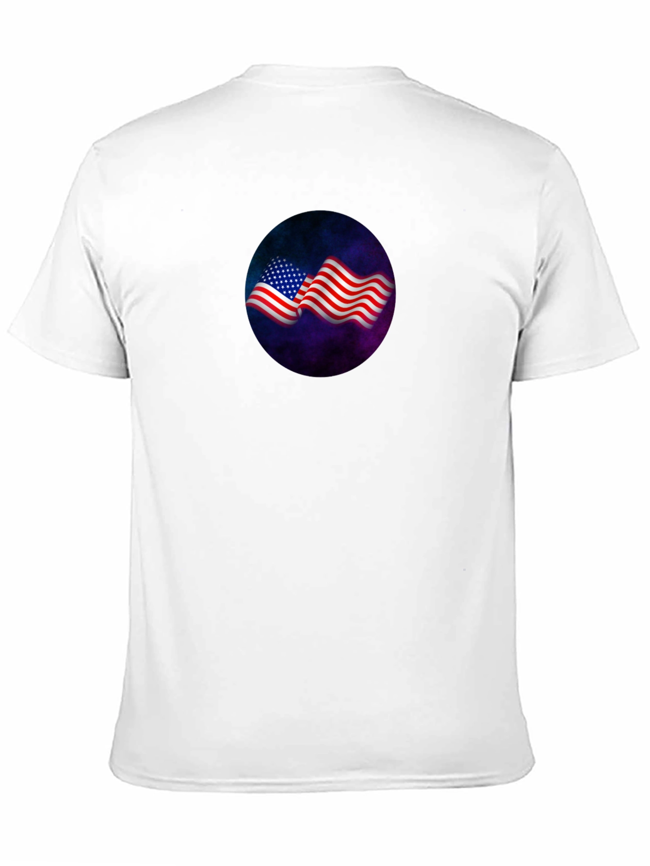 Patriotic Flag Graphic Tee - Black