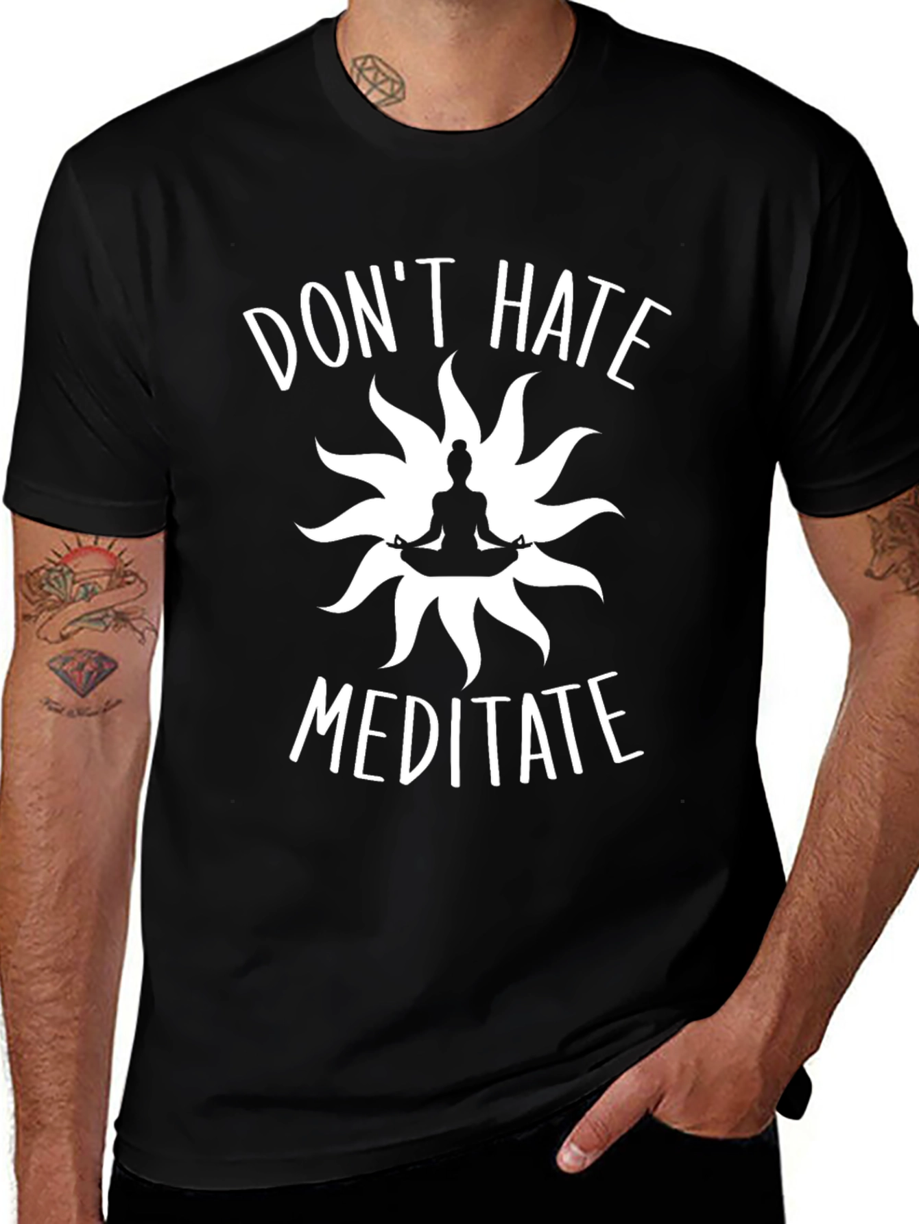 Dont Hate Meditate T-Shirt - Zen Yoga Tee
