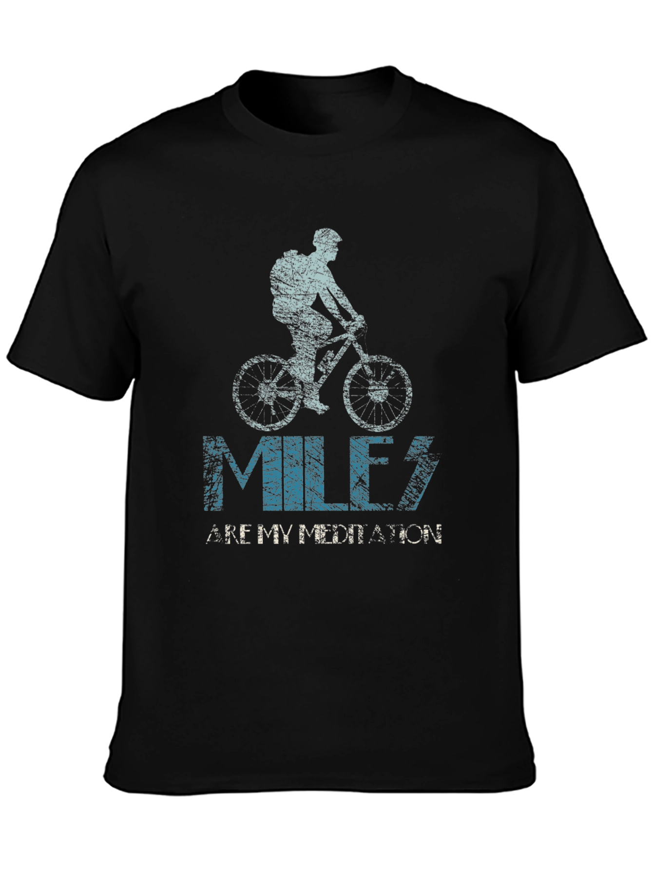 Miles Are My Meditation Biker T-Shirt