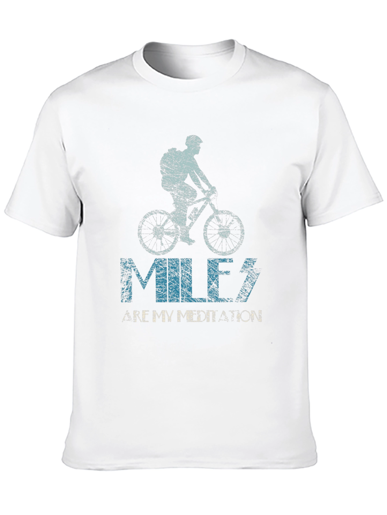 Miles Are My Meditation Biker T-Shirt