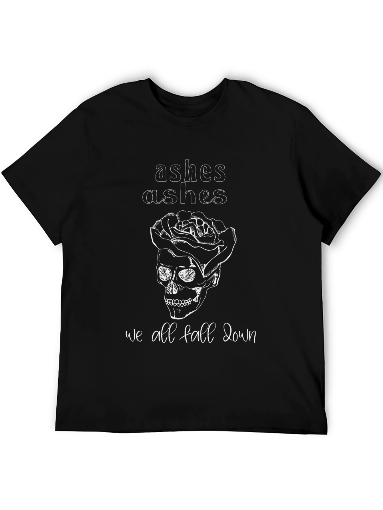 Ashes Skull Rose Graphic T-Shirt