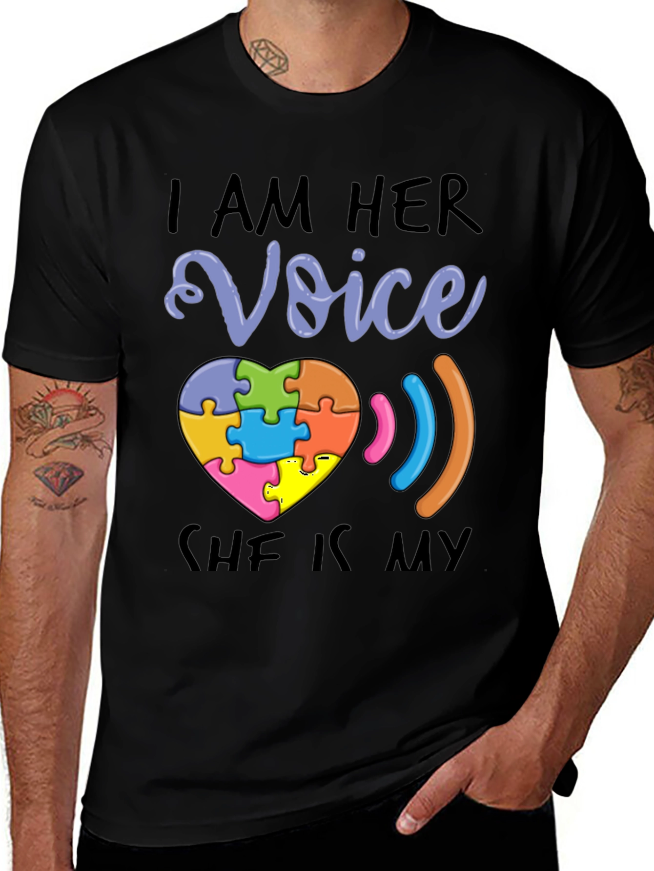 Autism Awareness T-Shirt - I Am Her Voice