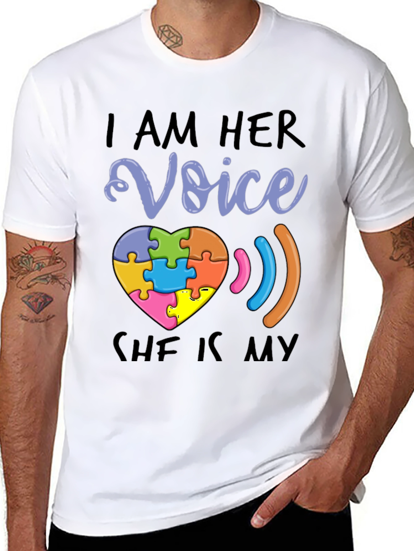 Autism Awareness T-Shirt - I Am Her Voice