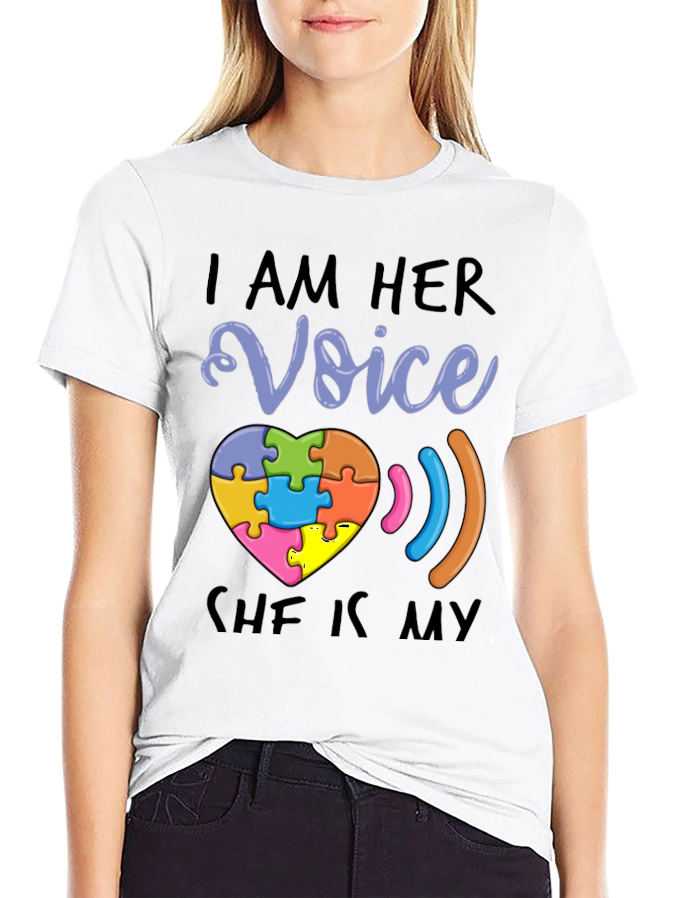 Autism Awareness T-Shirt - I Am Her Voice