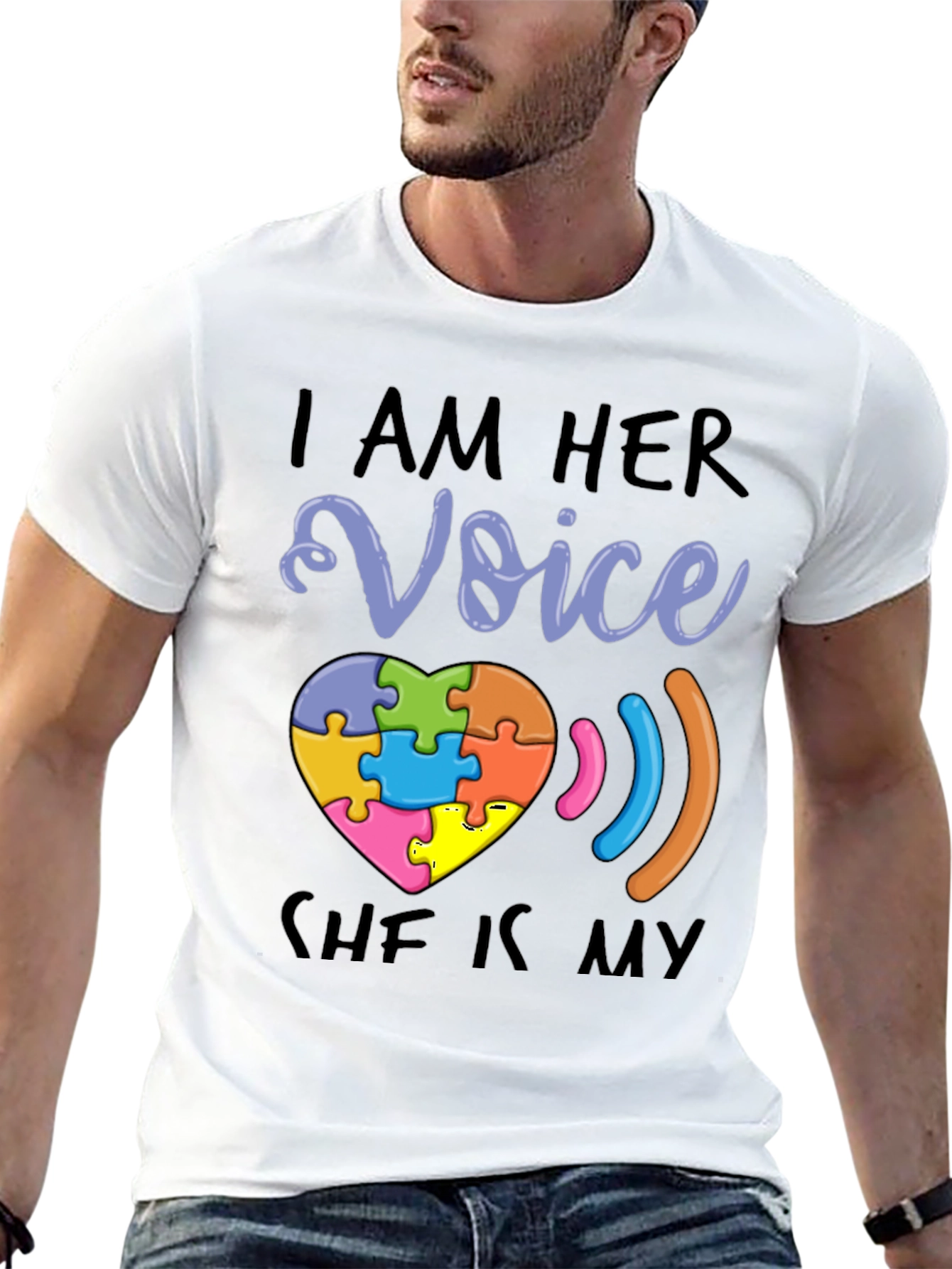 Autism Awareness T-Shirt - I Am Her Voice