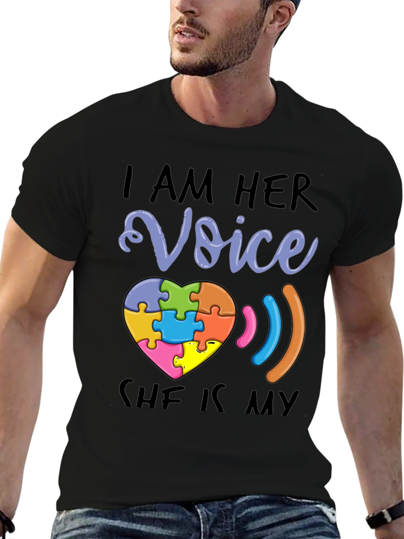 Autism Awareness T-Shirt - I Am Her Voice