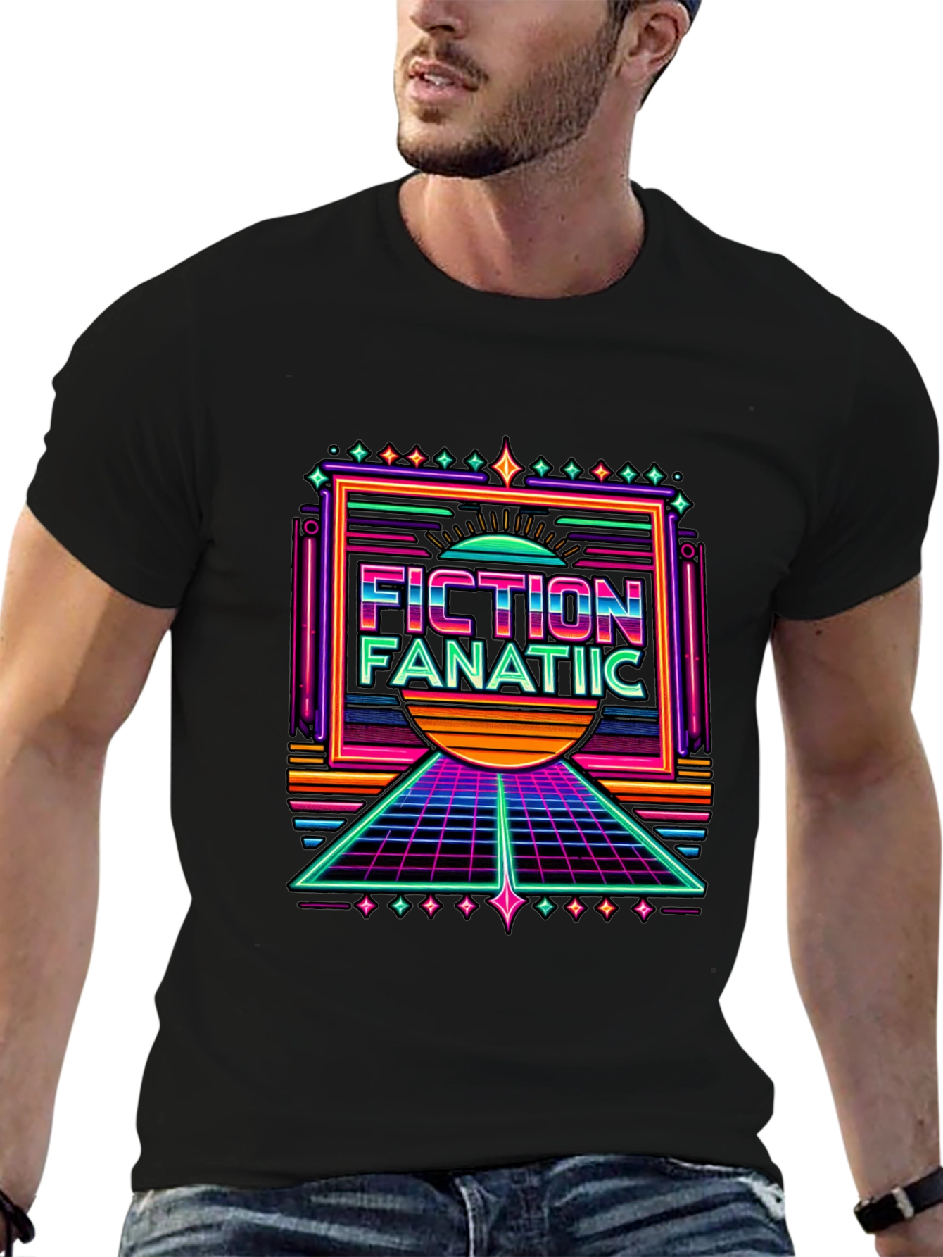 Fiction Fanatic Retro T-Shirt - 80s Style Tee