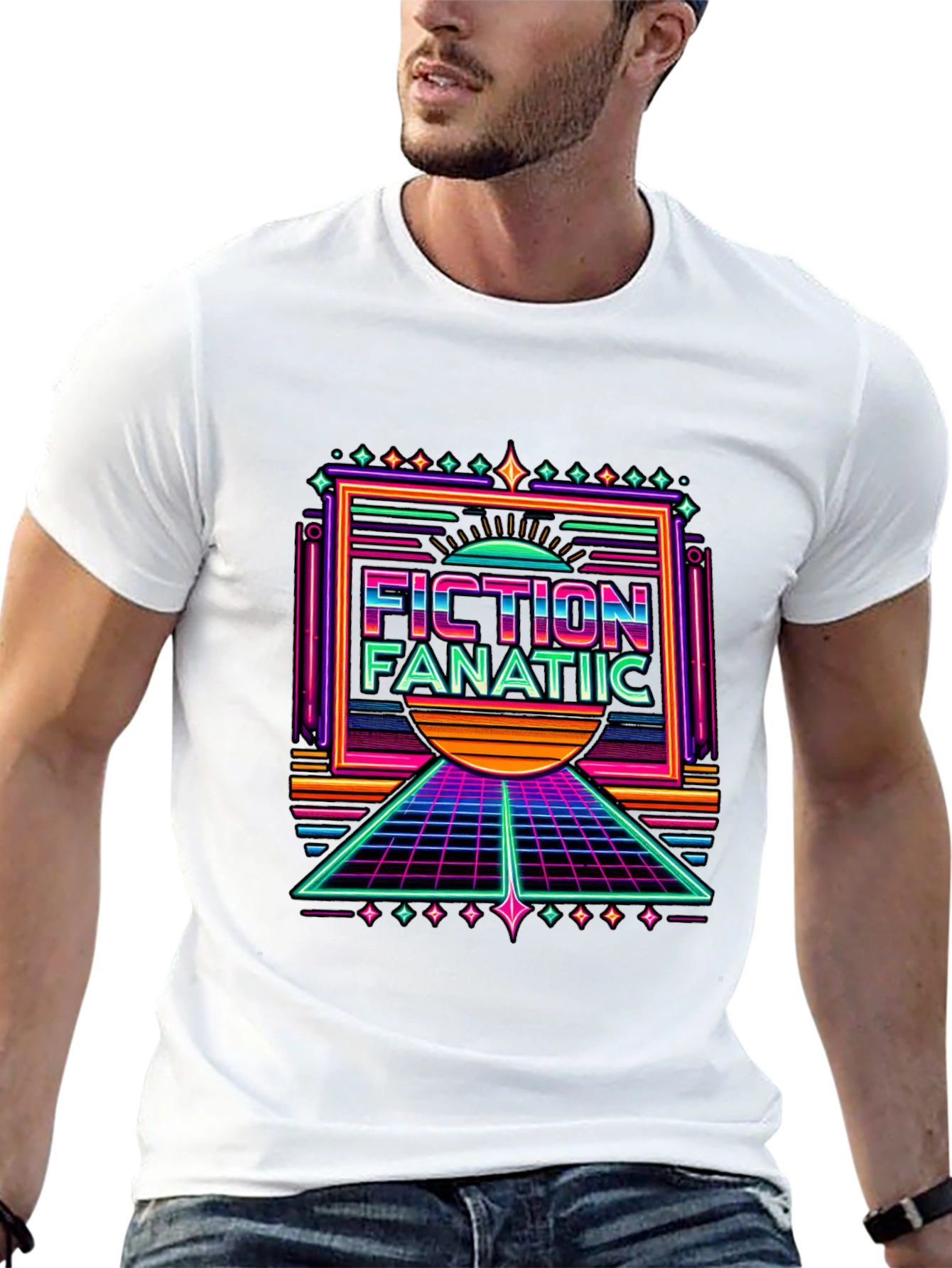 Fiction Fanatic Retro T-Shirt - 80s Style Tee