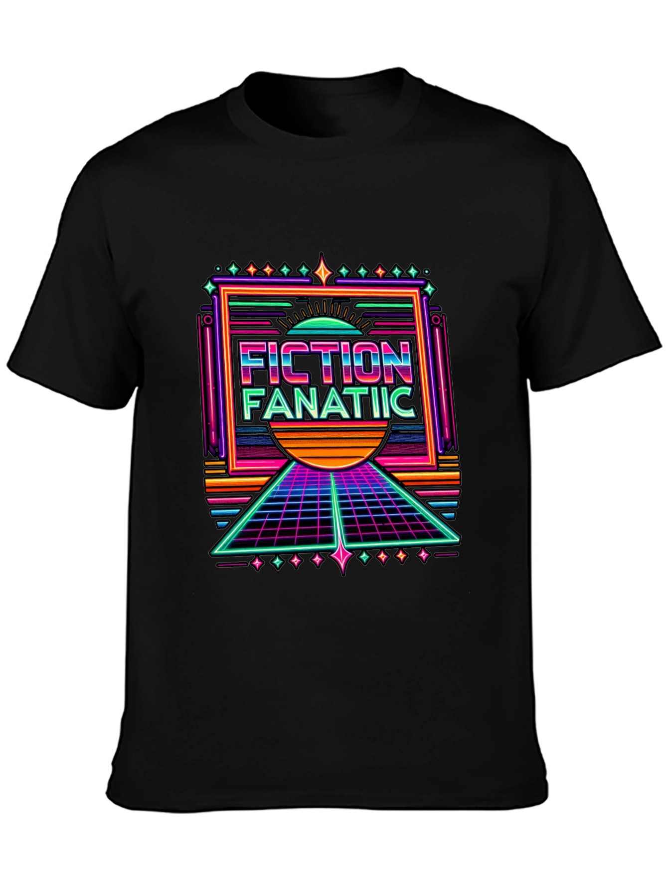 Fiction Fanatic Retro T-Shirt - 80s Style Tee
