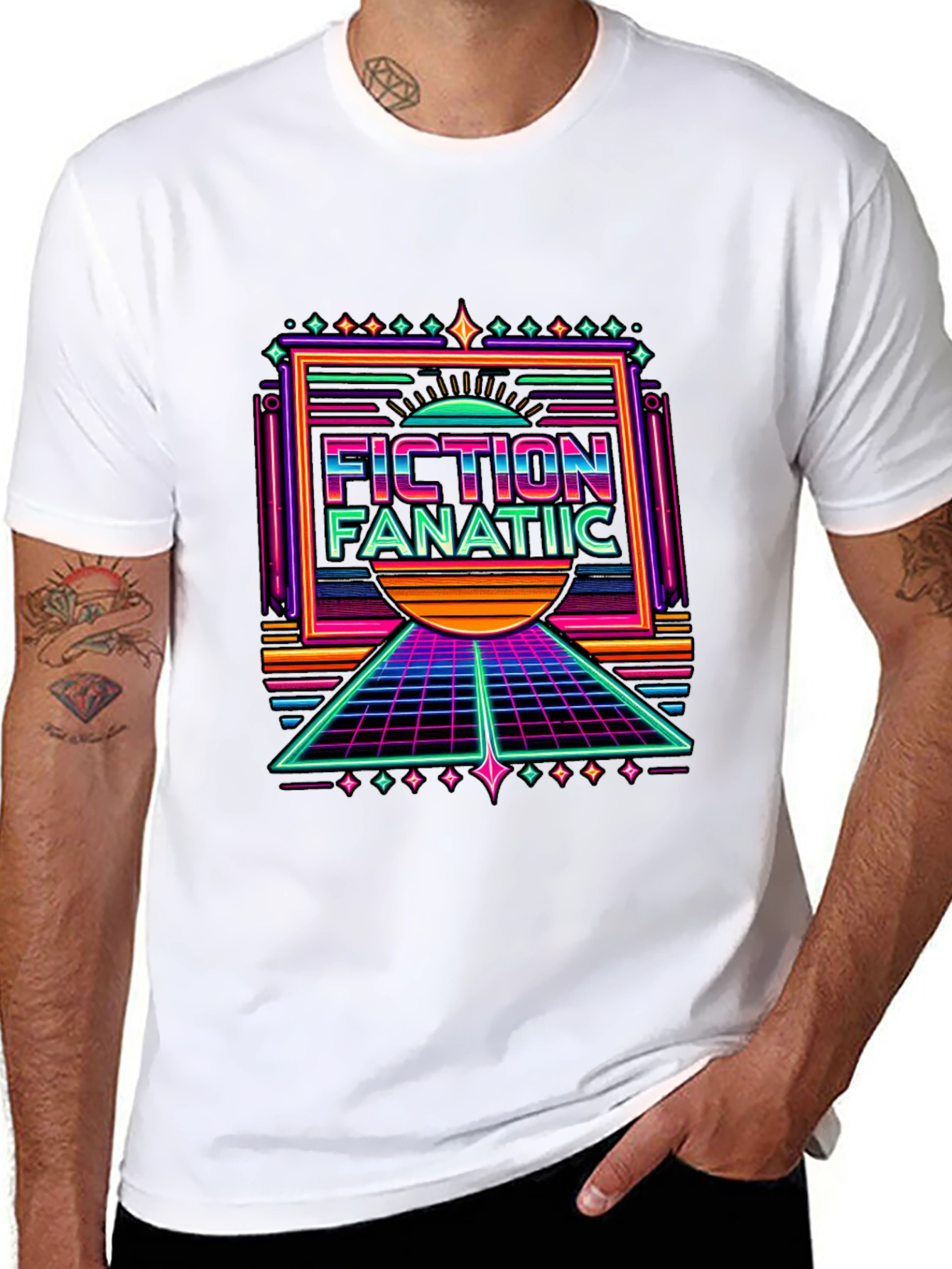 Fiction Fanatic Retro T-Shirt - 80s Style Tee
