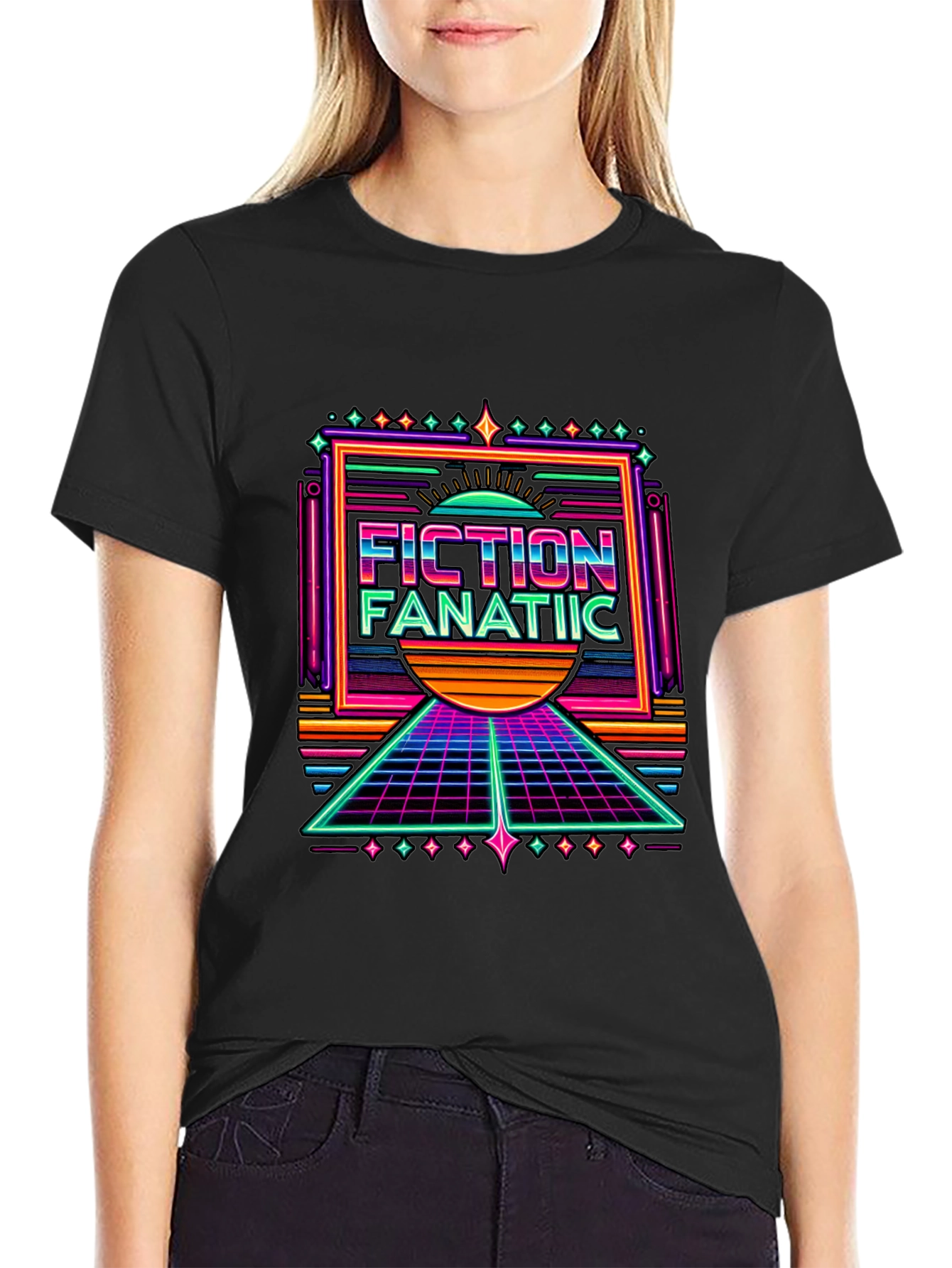 Fiction Fanatic Retro T-Shirt - 80s Style Tee