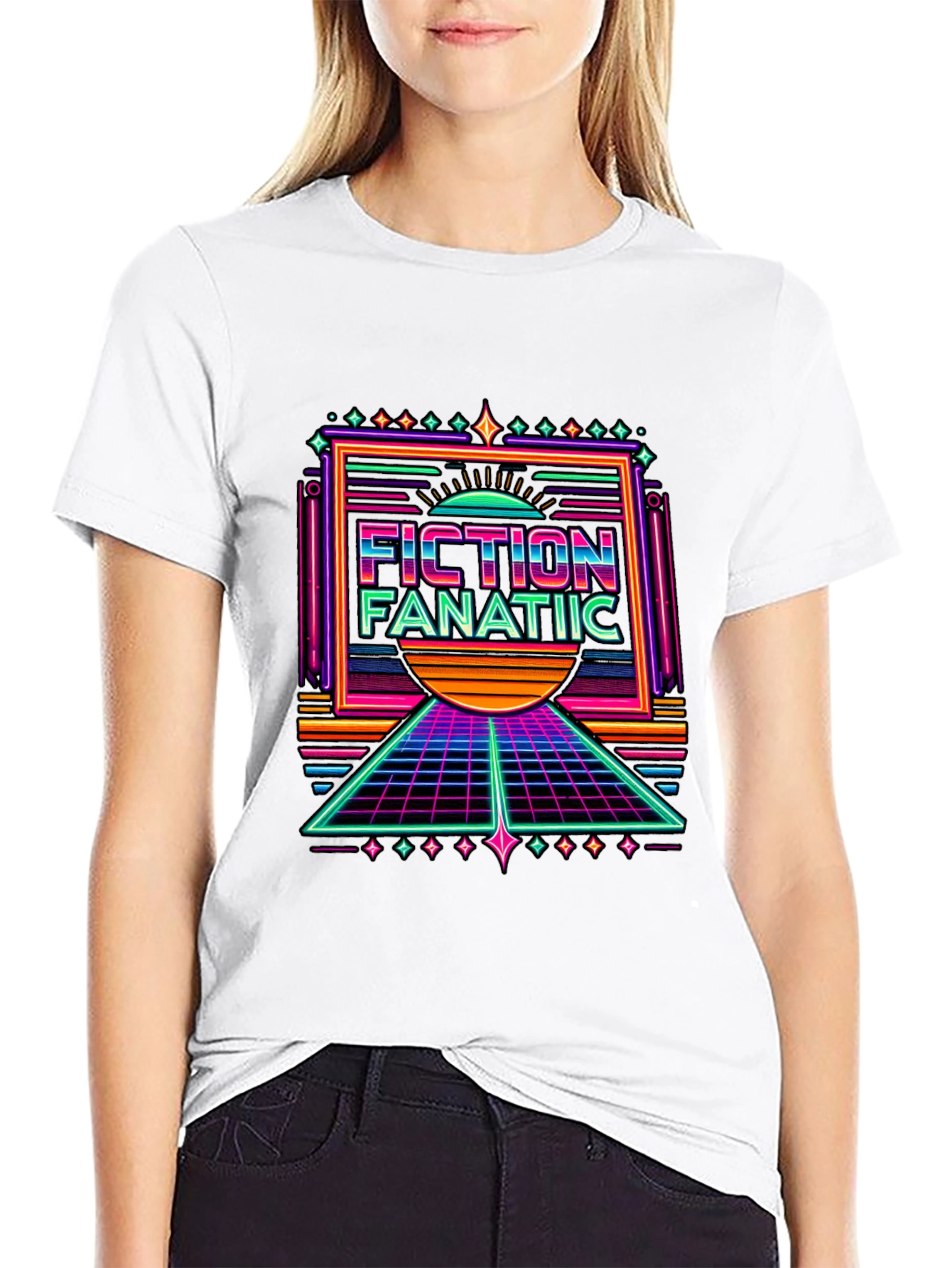 Fiction Fanatic Retro T-Shirt - 80s Style Tee
