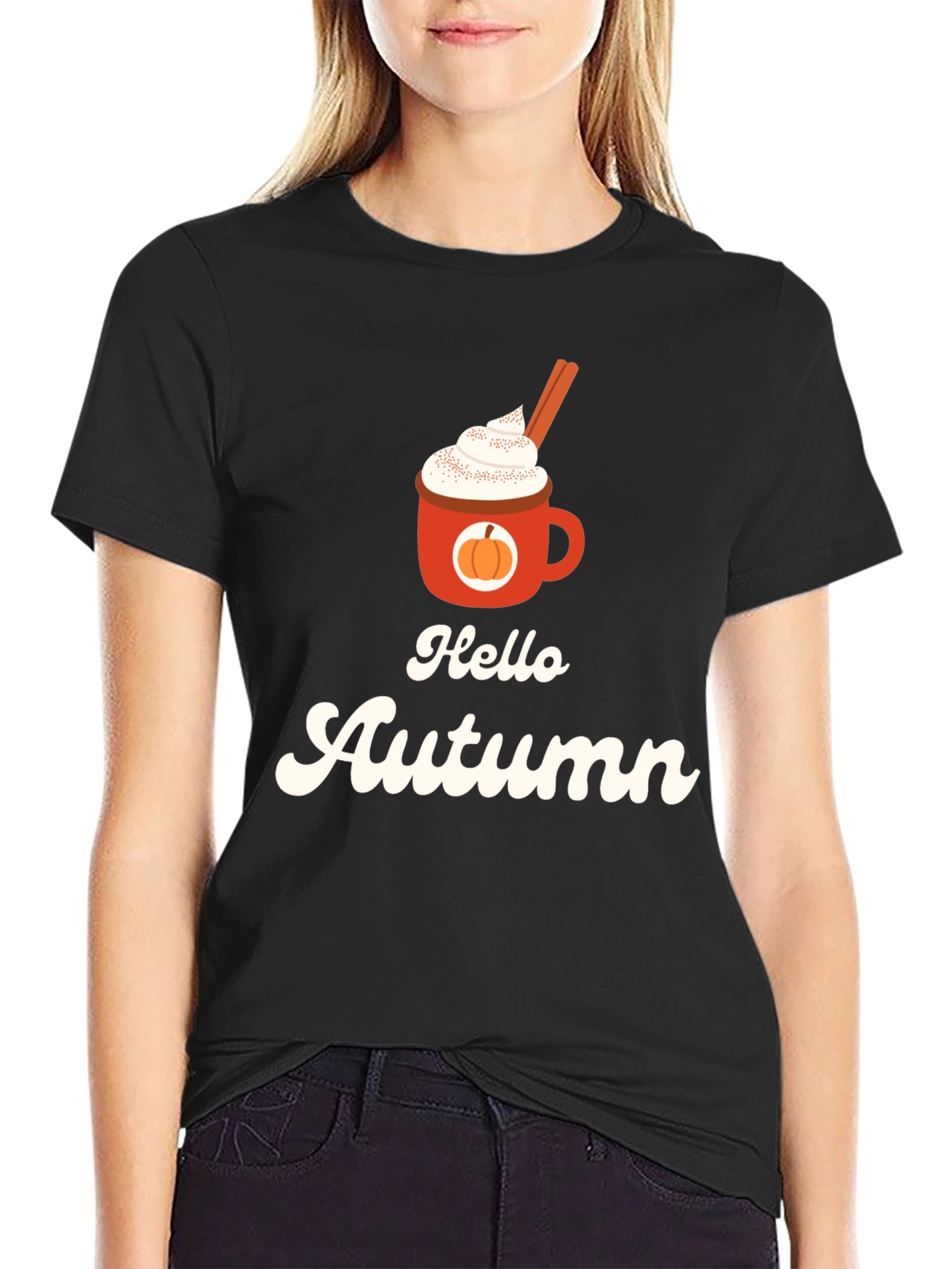 Hello Autumn Graphic Tee - Pumpkin Spice Season