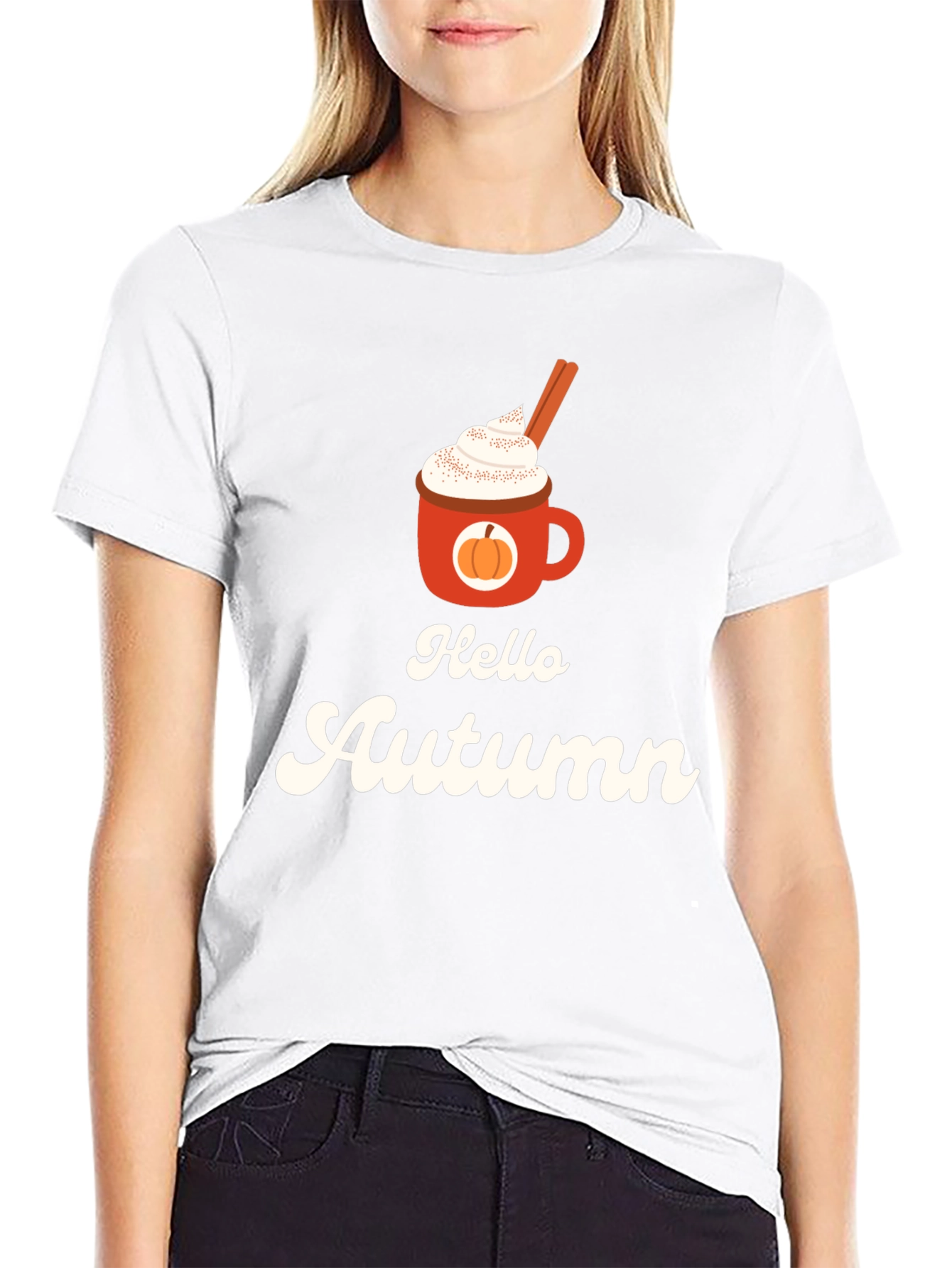 Hello Autumn Graphic Tee - Pumpkin Spice Season