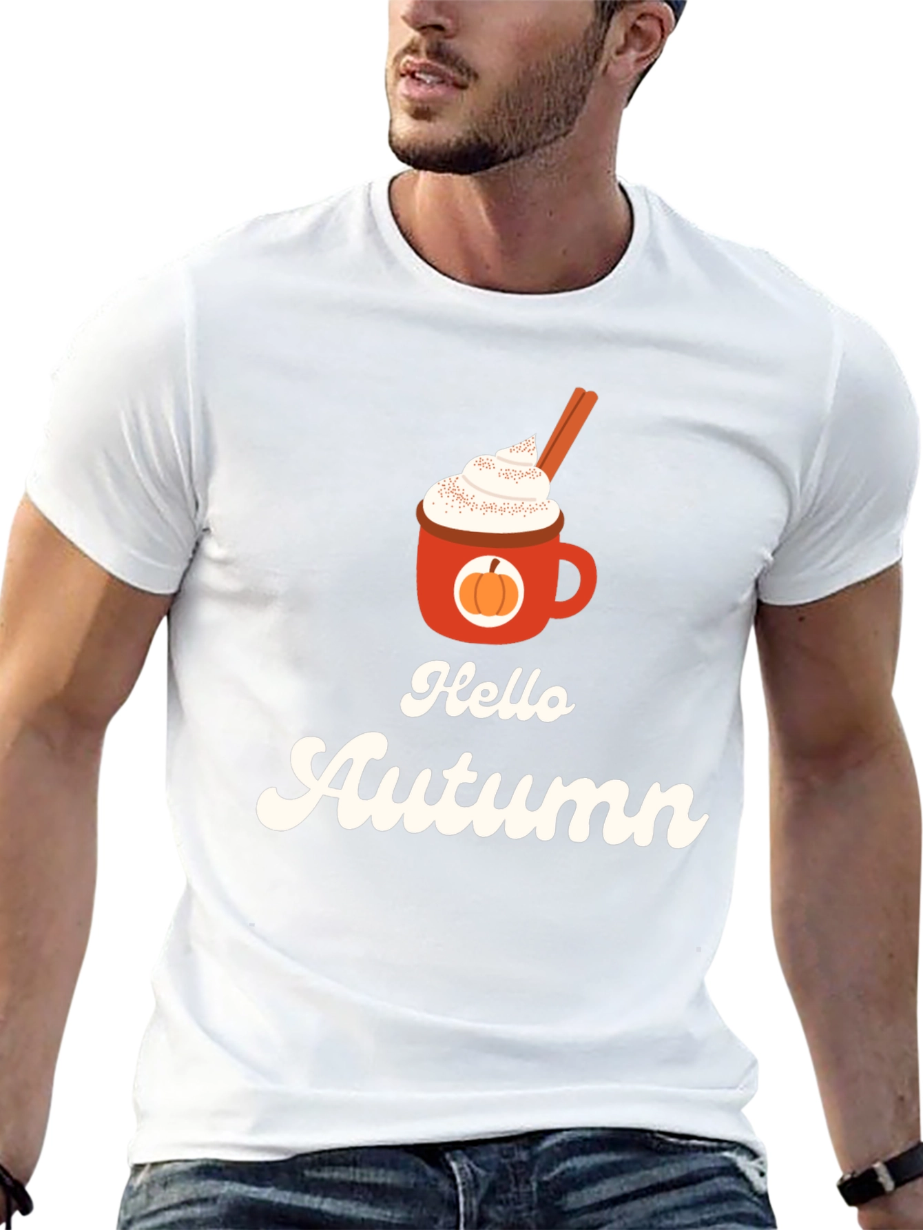 Hello Autumn Graphic Tee - Pumpkin Spice Season