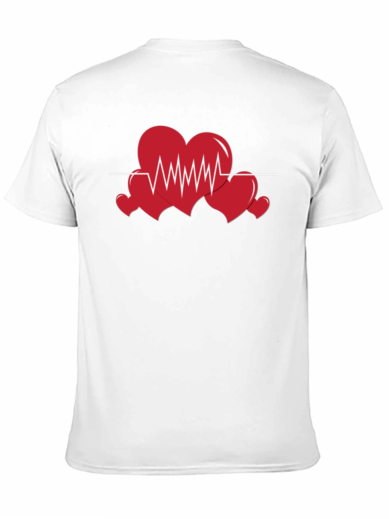 Heartbeat Love Graphic T-Shirt - Black Cotton Tee