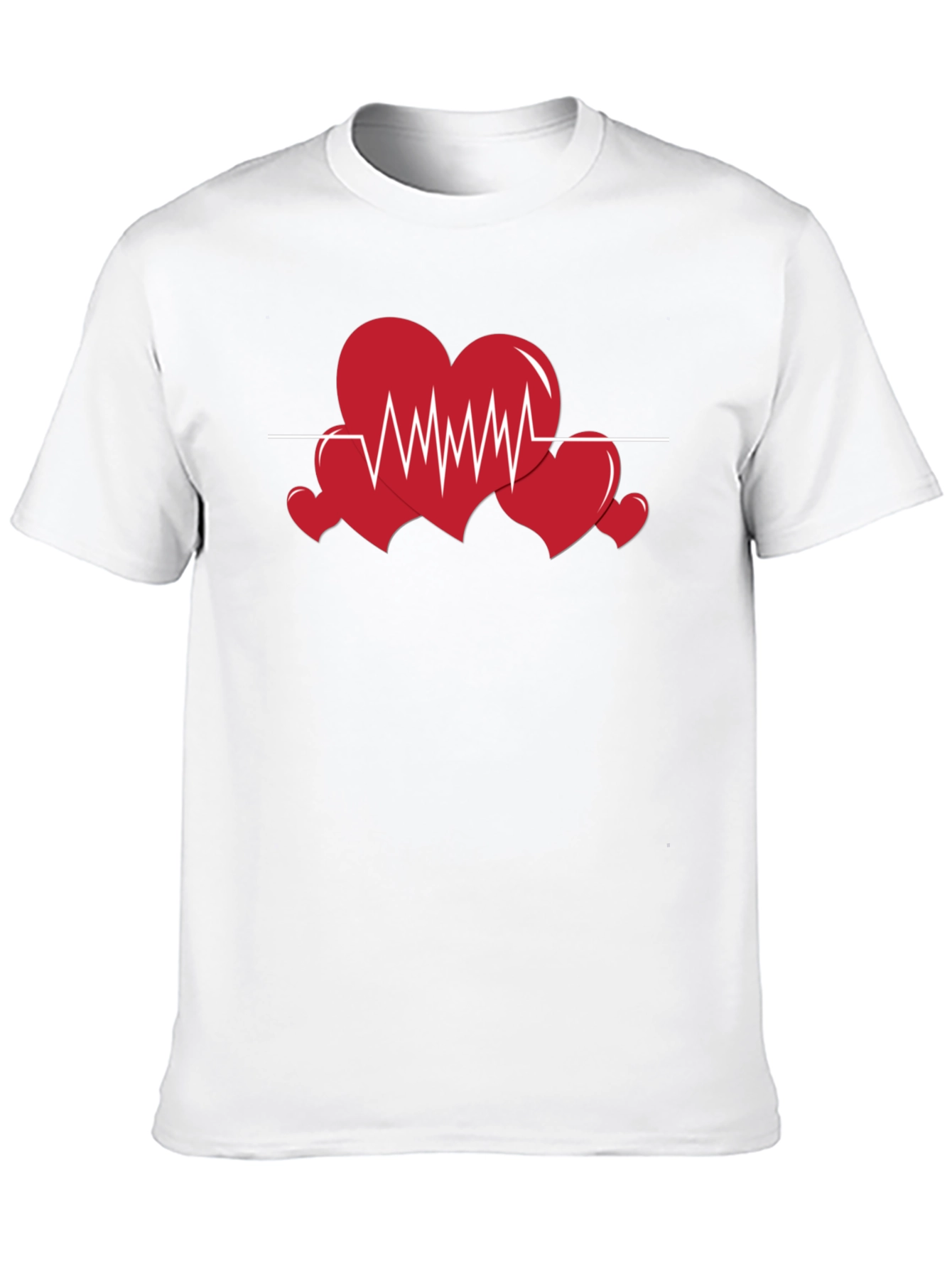 Heartbeat Love Graphic T-Shirt - Black Cotton Tee