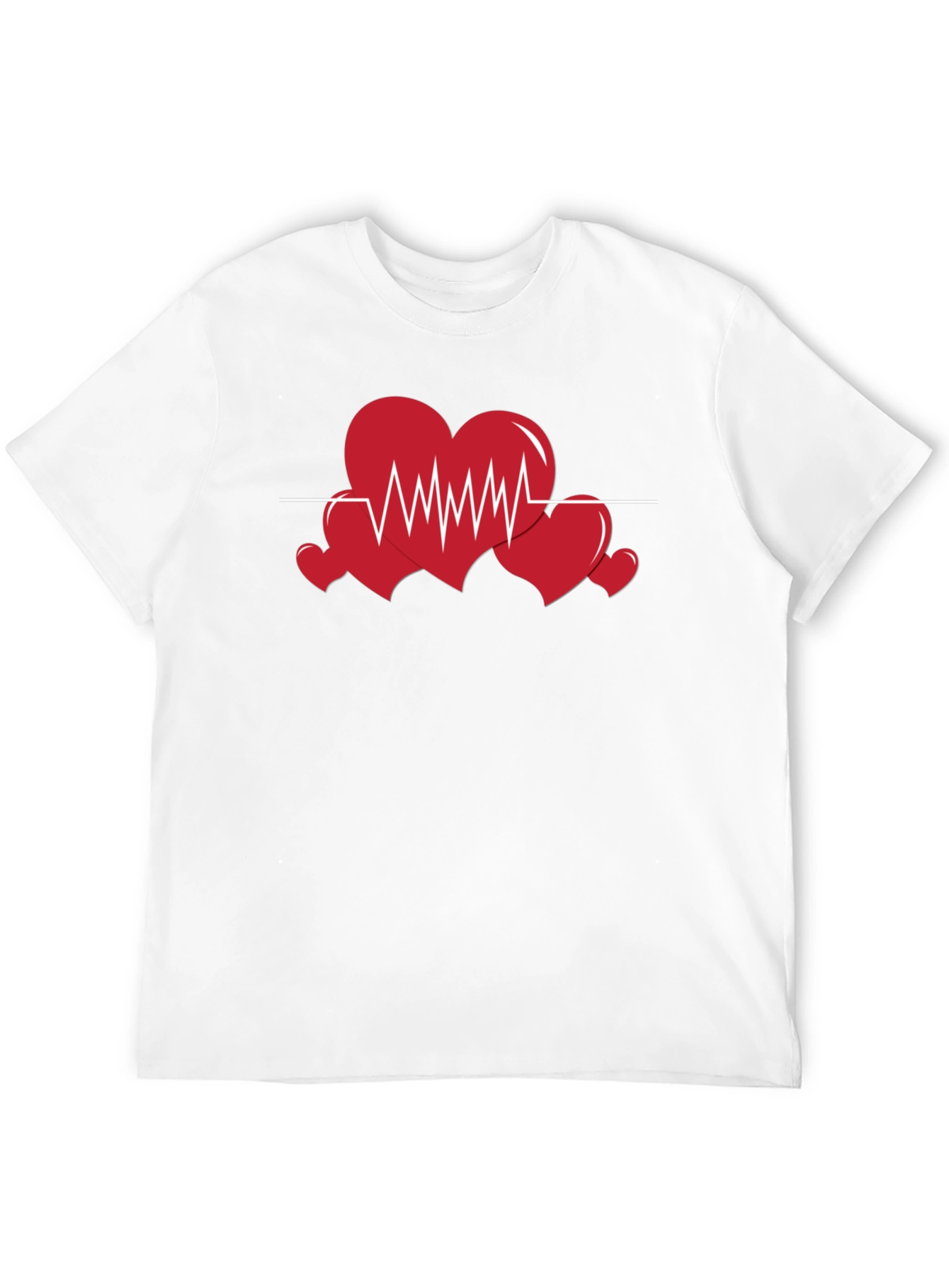 Heartbeat Love Graphic T-Shirt - Black Cotton Tee