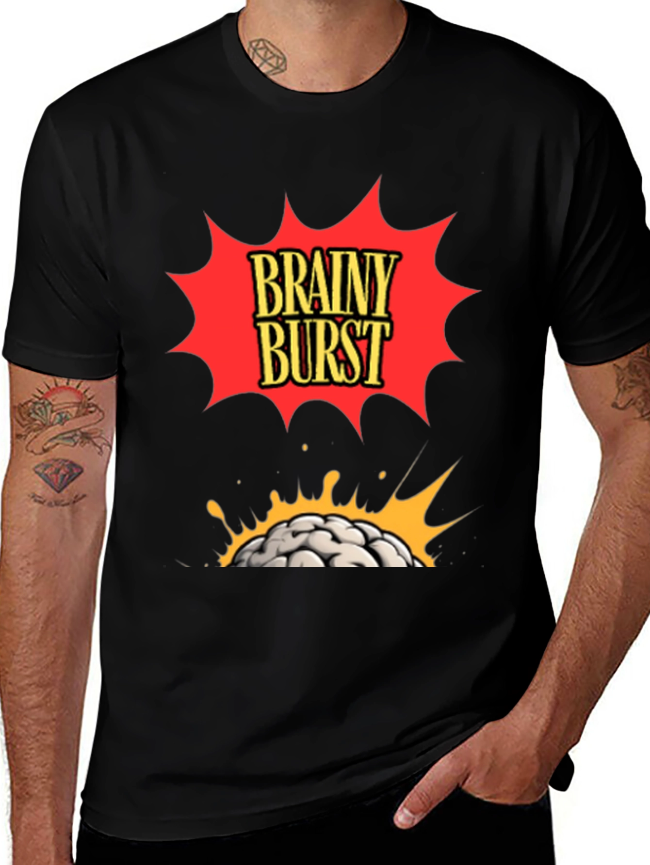 Brainy Burst Graphic T-Shirt - Bold & Stylish!