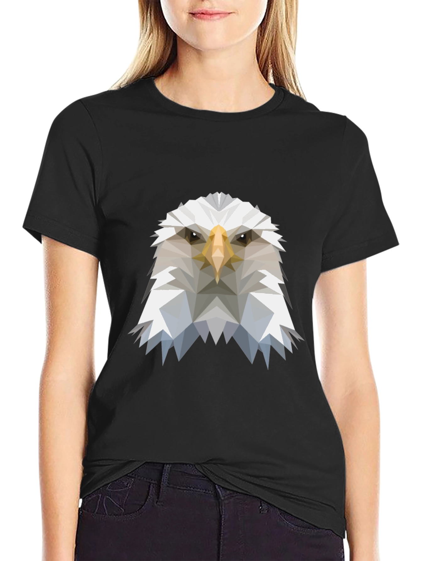 Geometric Eagle Graphic Tee - Modern Mens T-Shirt