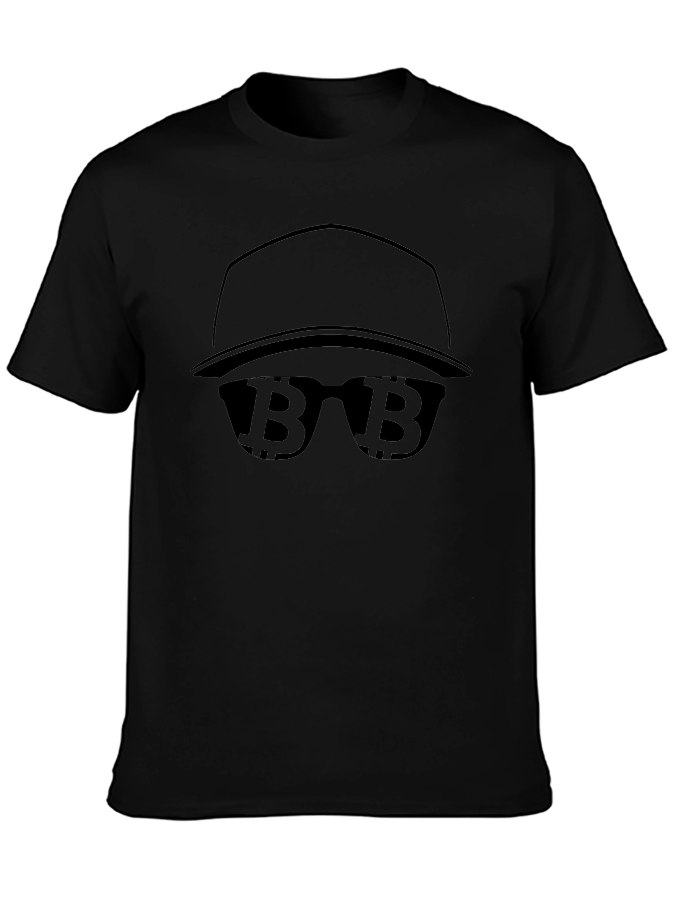 Bitcoin Cryptocurrency Black Graphic T-Shirt