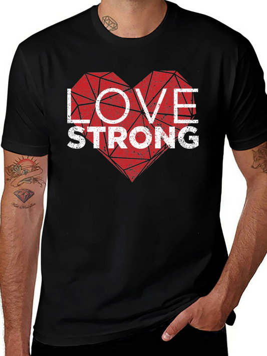 Love Strong Graphic Tee - Mens Black T-Shirt