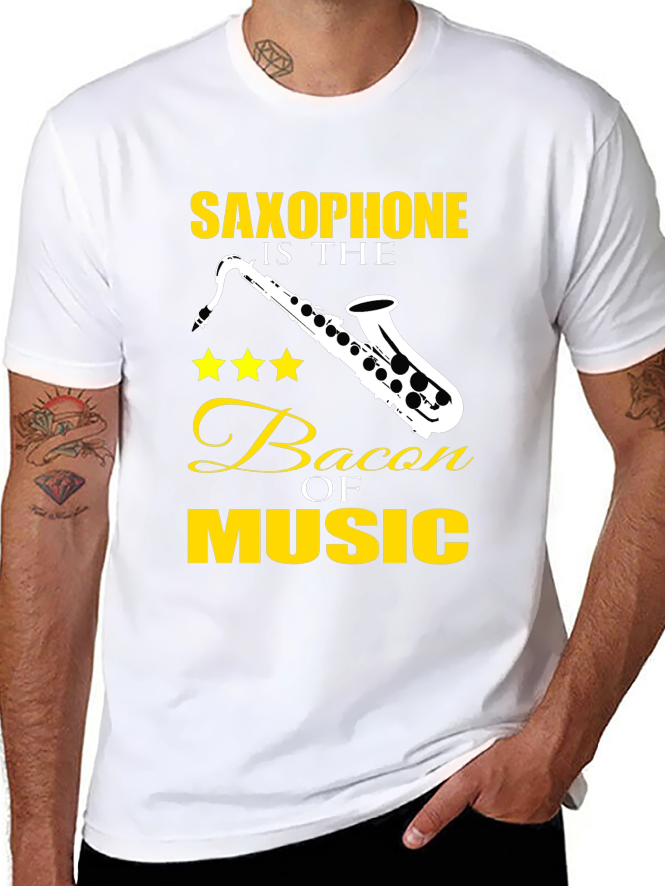 Saxophone is the Bacon of Music T-Shirt