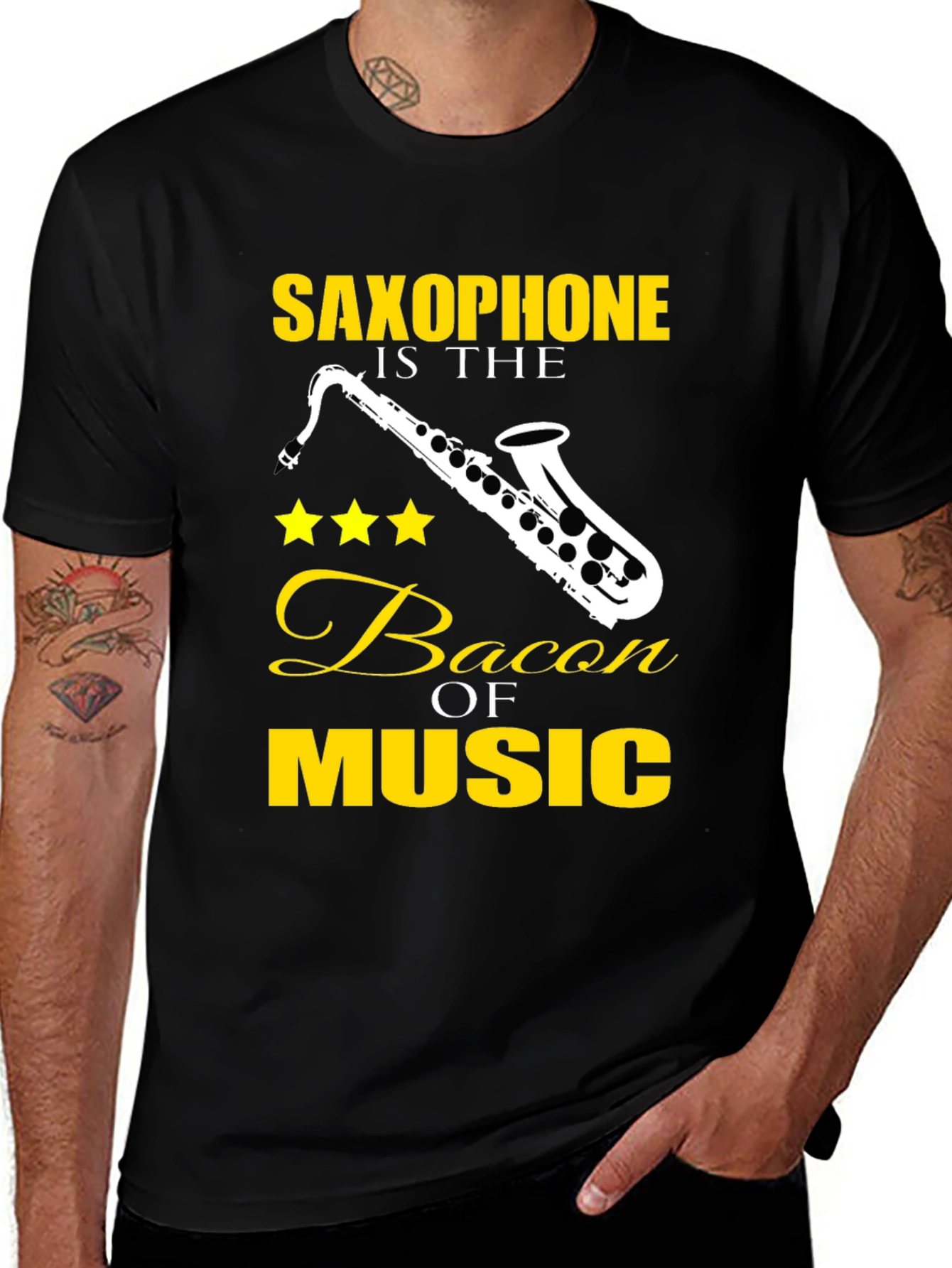 Saxophone is the Bacon of Music T-Shirt