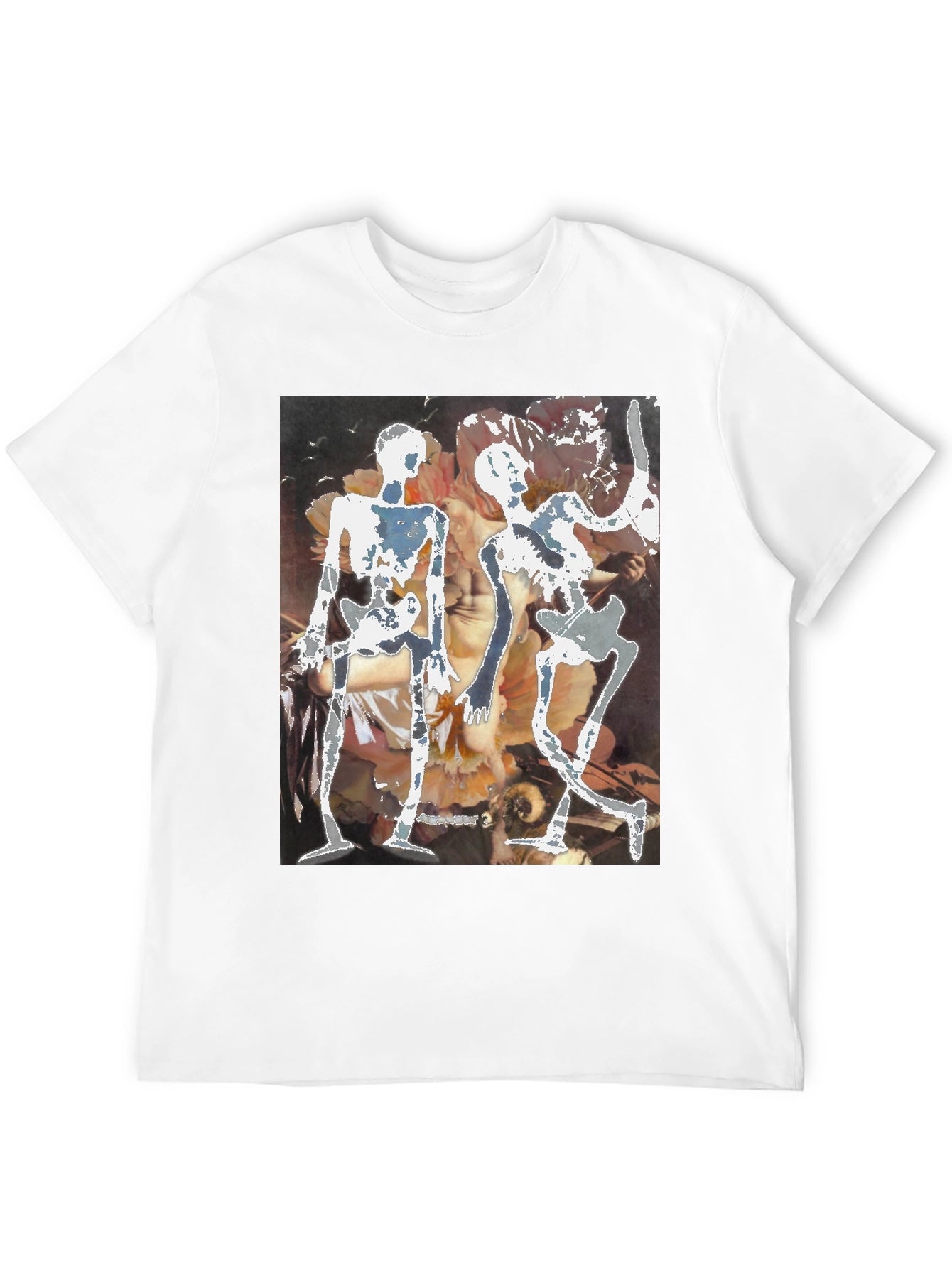 Unique Black T-Shirt with Skeleton Art Design