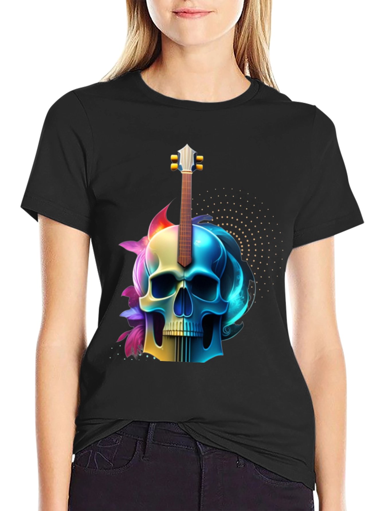 Skull Guitar Graphic Tee - Rock Inspired Style