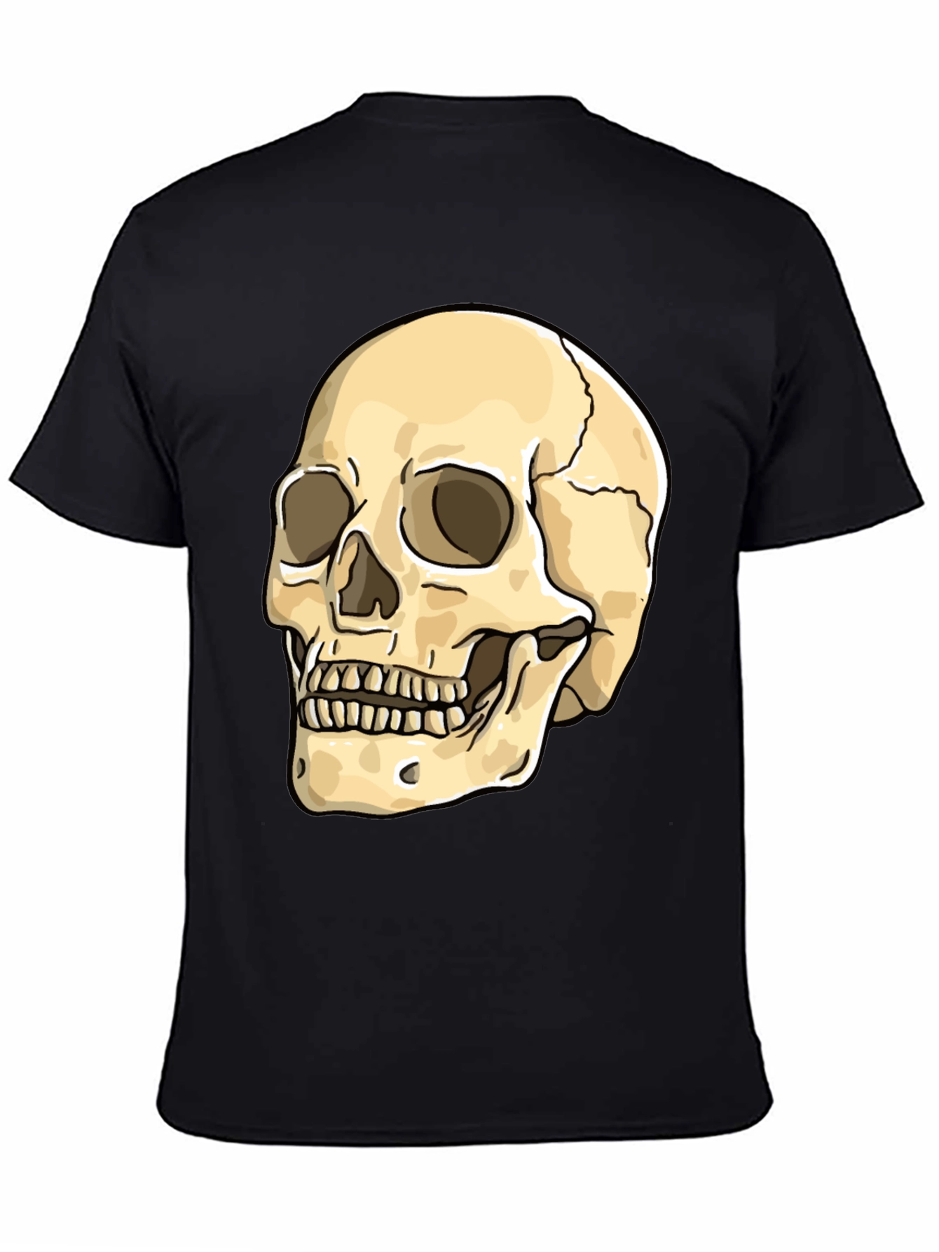 Skull Graphic Print Crew Neck T-Shirt