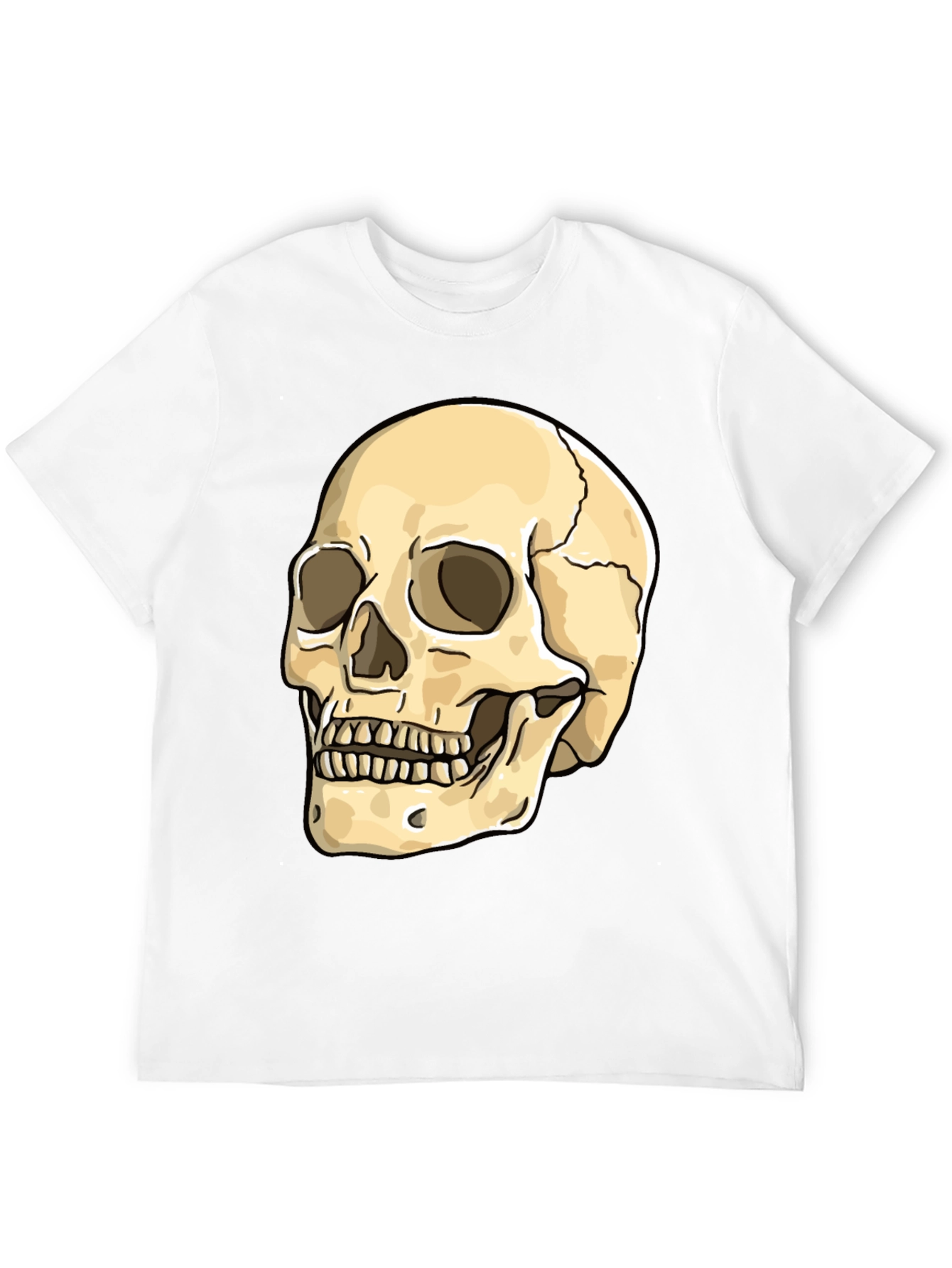 Skull Graphic Print Crew Neck T-Shirt