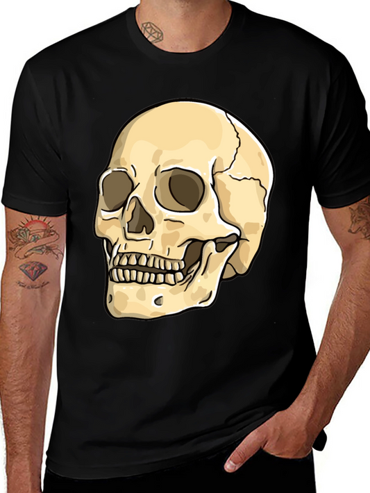 Skull Graphic Print Crew Neck T-Shirt