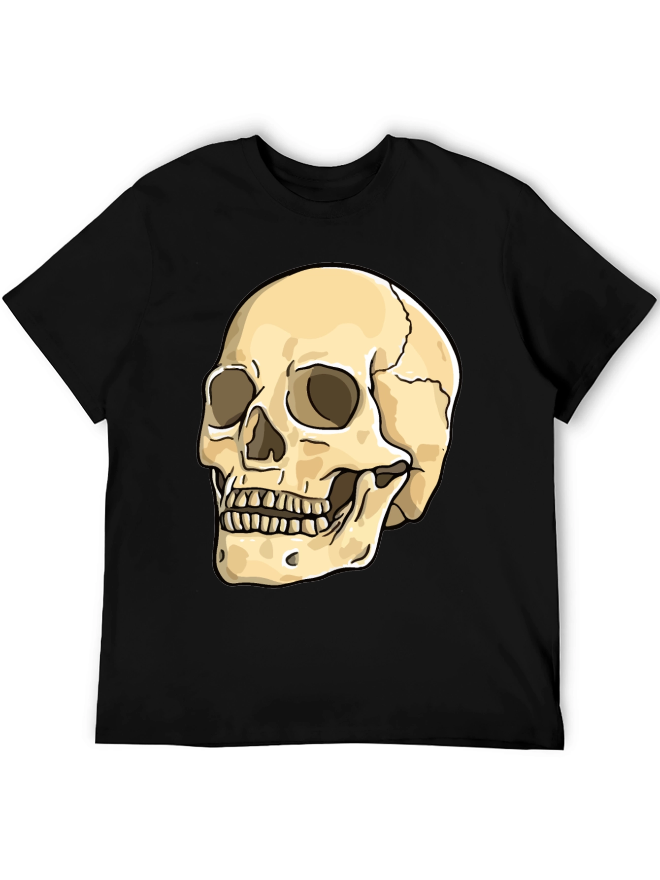 Skull Graphic Print Crew Neck T-Shirt