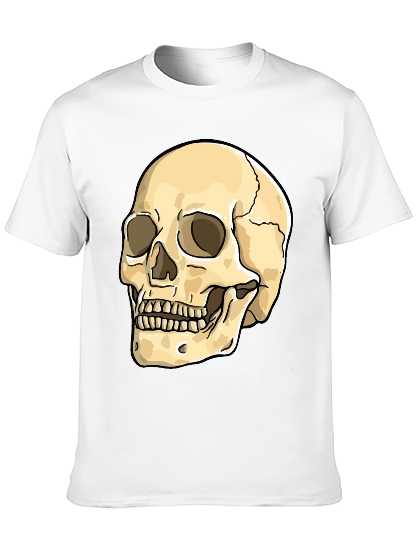 Skull Graphic Print Crew Neck T-Shirt