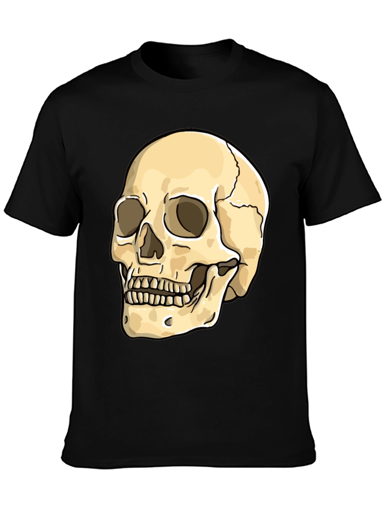 Skull Graphic Print Crew Neck T-Shirt