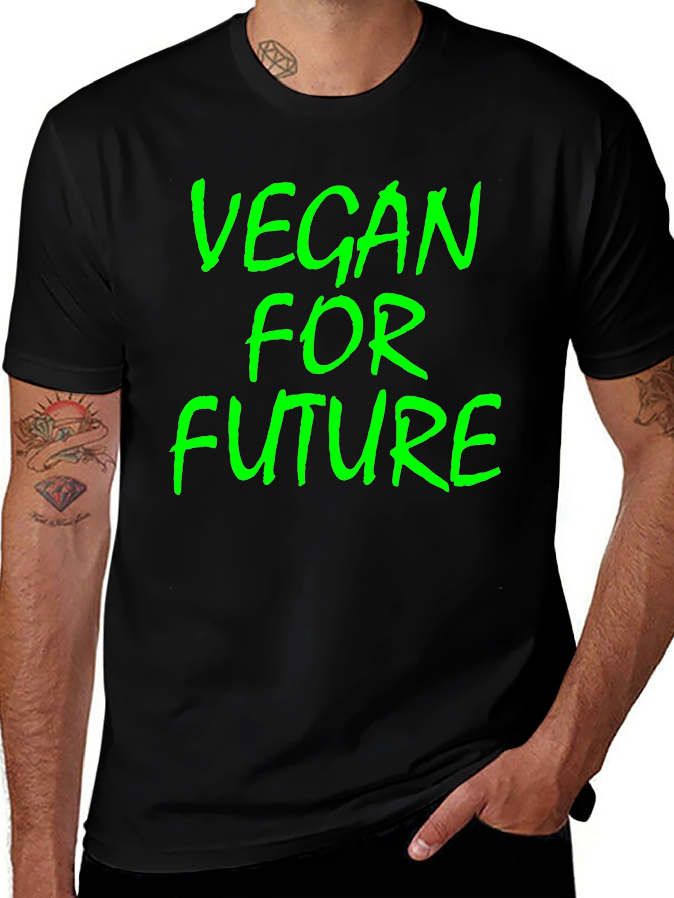 Vegan for Future Graphic Tee - Black
