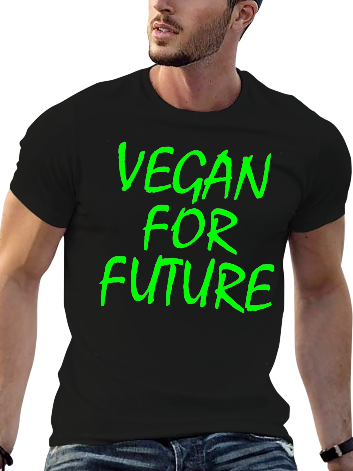 Vegan for Future Graphic Tee - Black