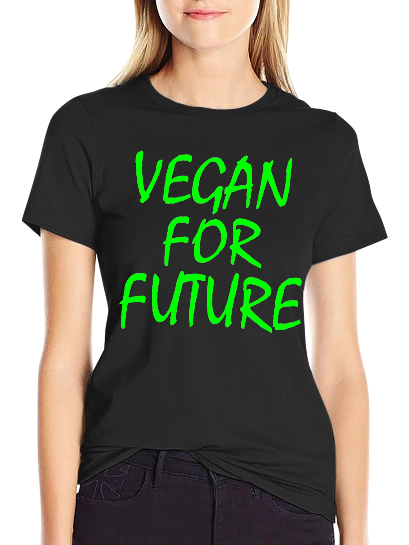 Vegan for Future Graphic Tee - Black