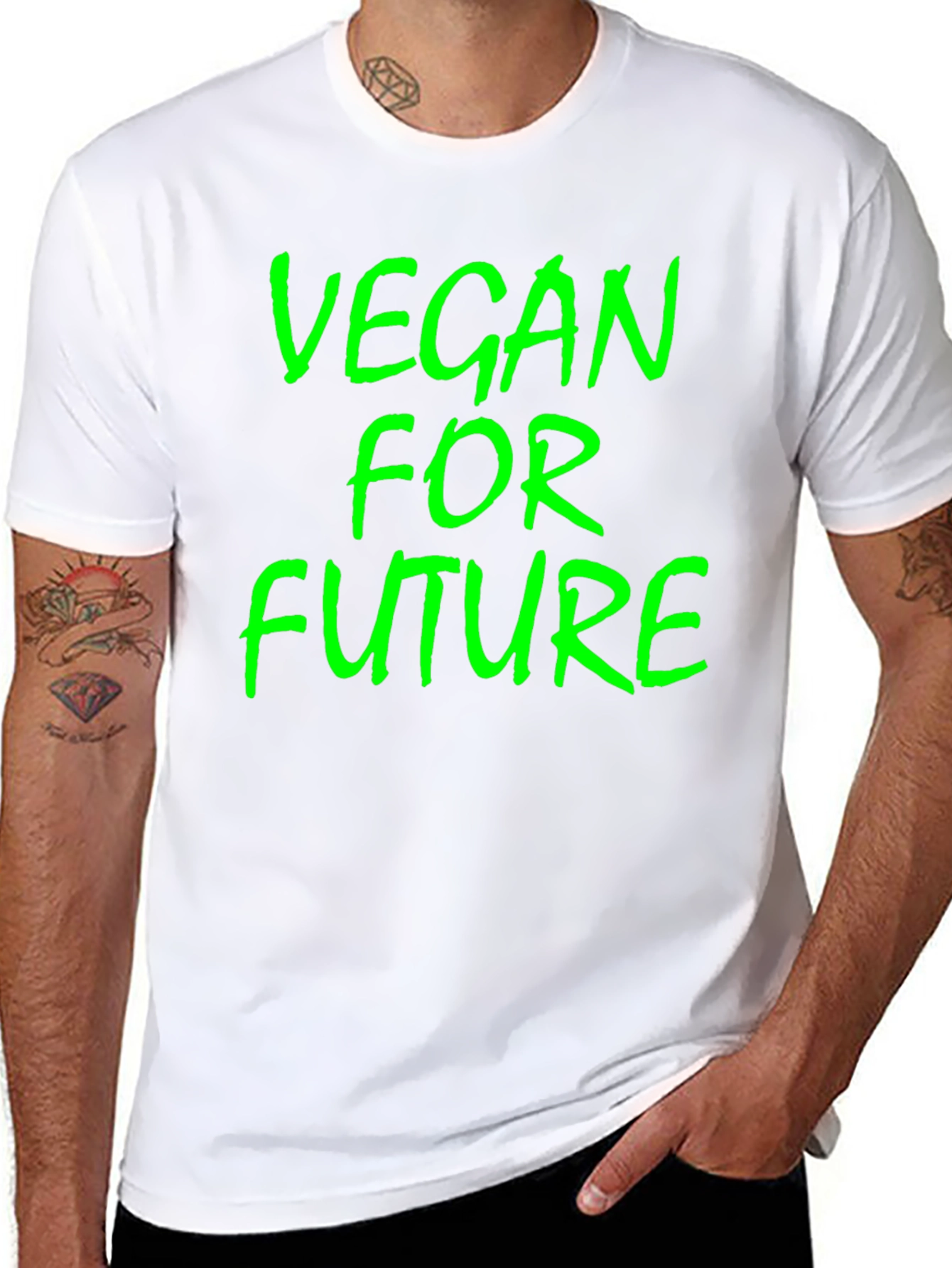 Vegan for Future Graphic Tee - Black