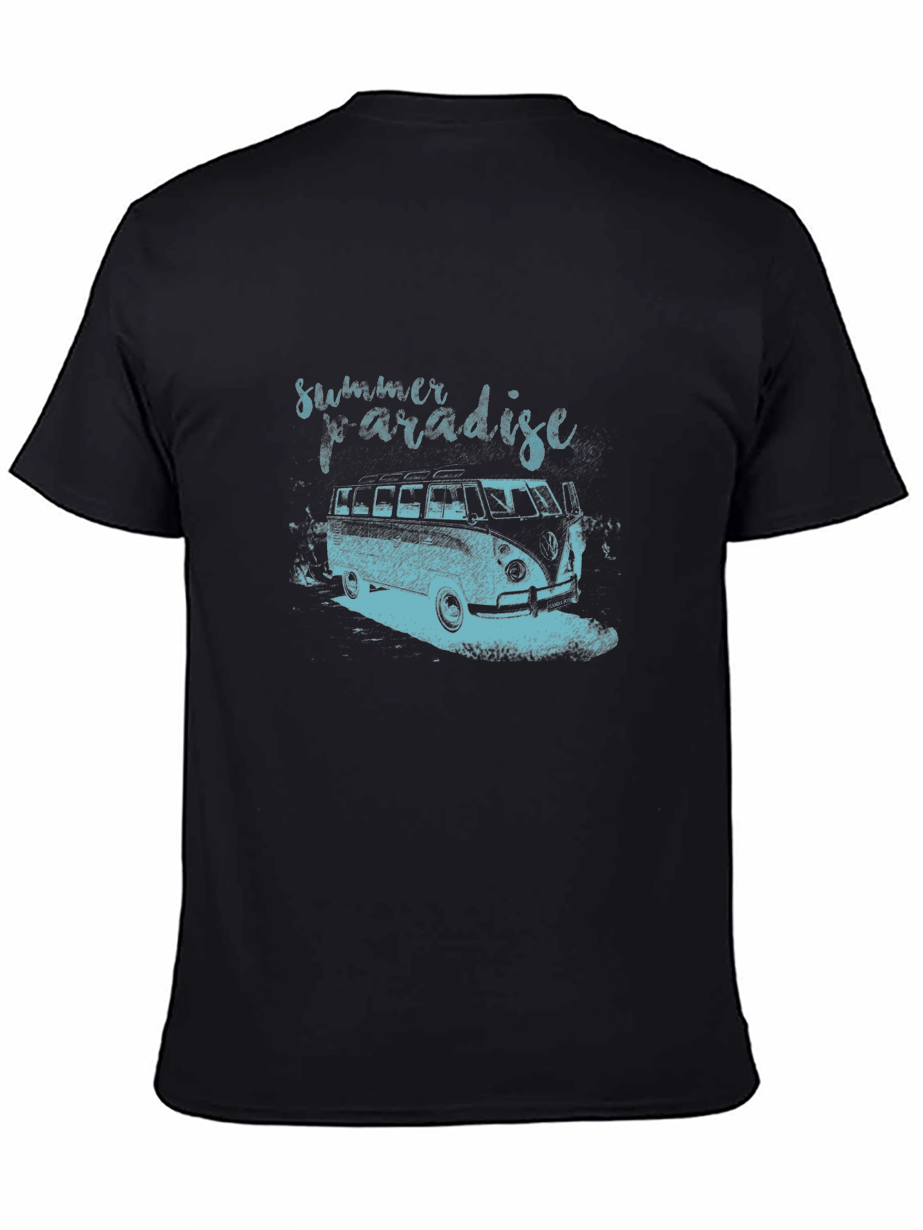 Summer Paradise Graphic Tee - Black
