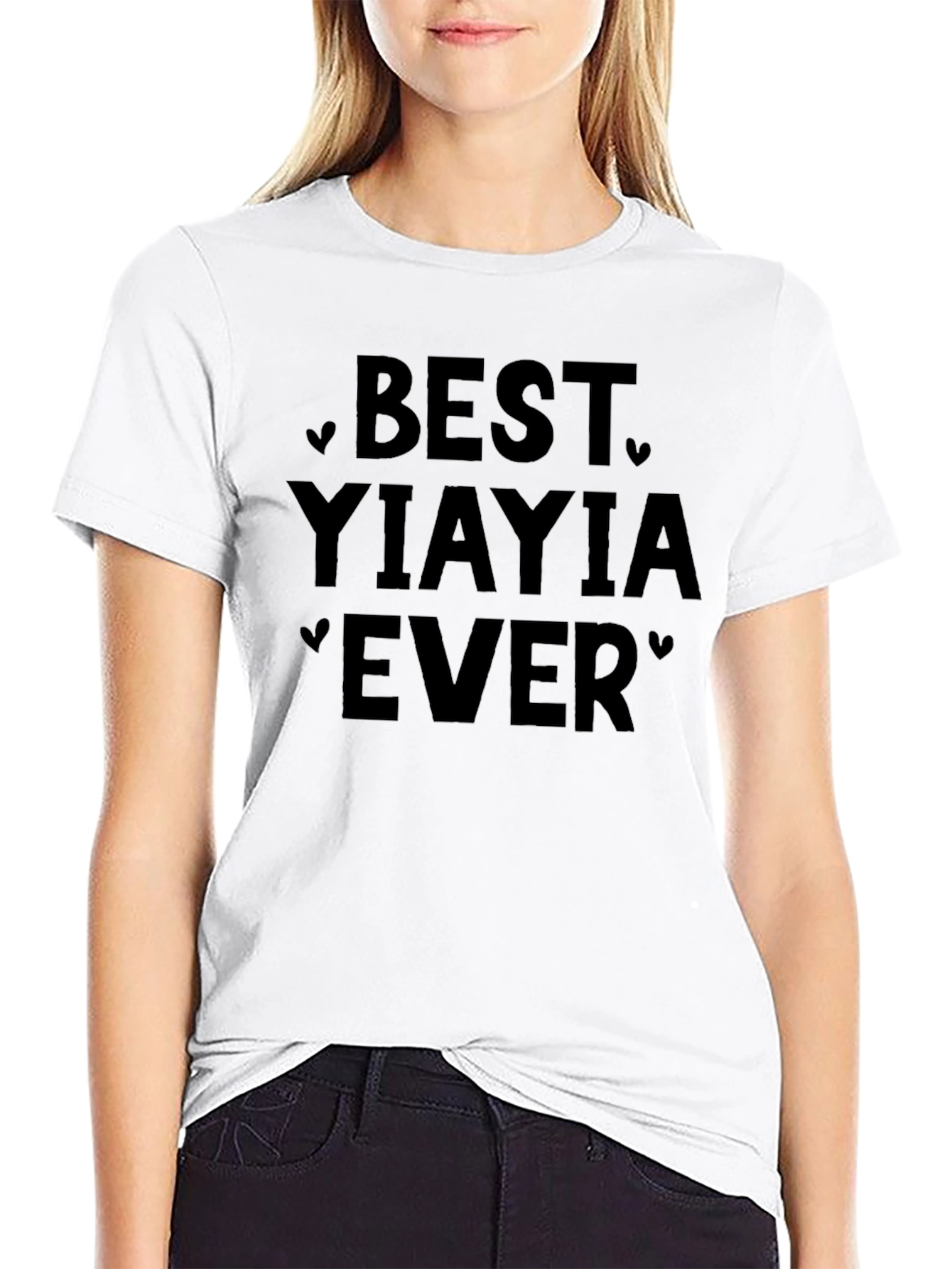 Best Yiayia Ever T-Shirt - Black