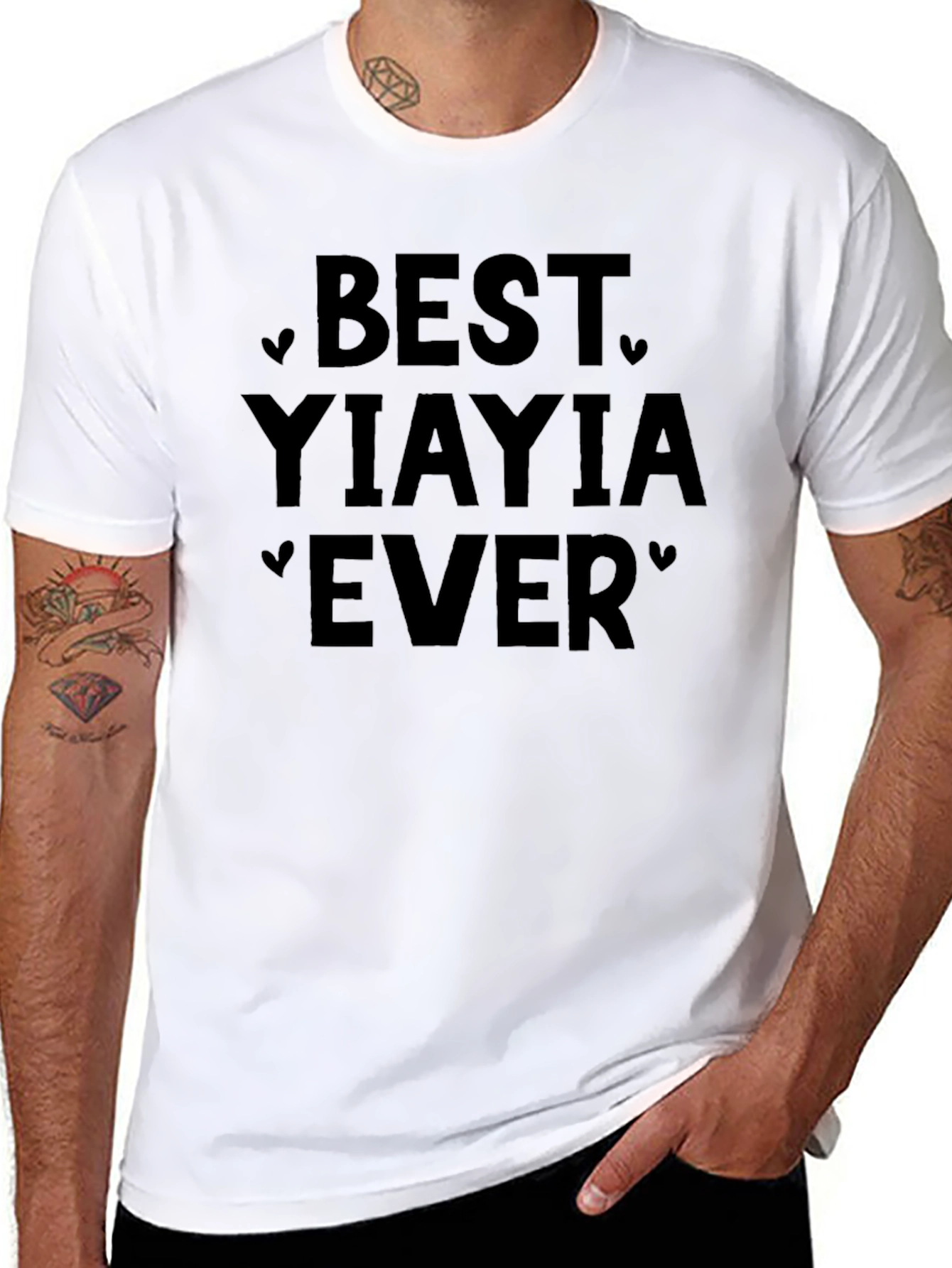 Best Yiayia Ever T-Shirt - Black