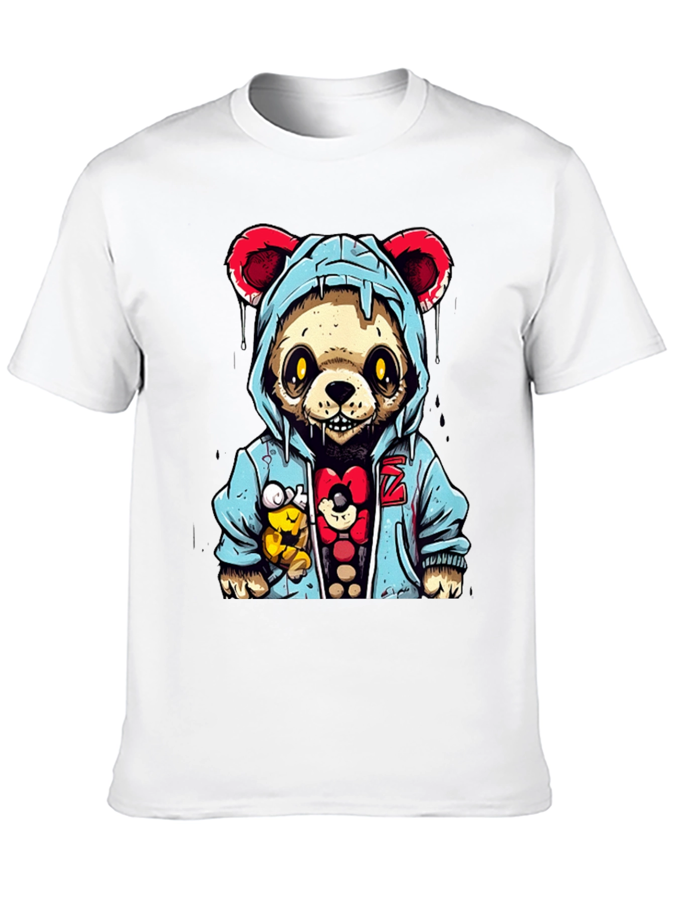 Urban Zombie Teddy Bear Graphic T-Shirt