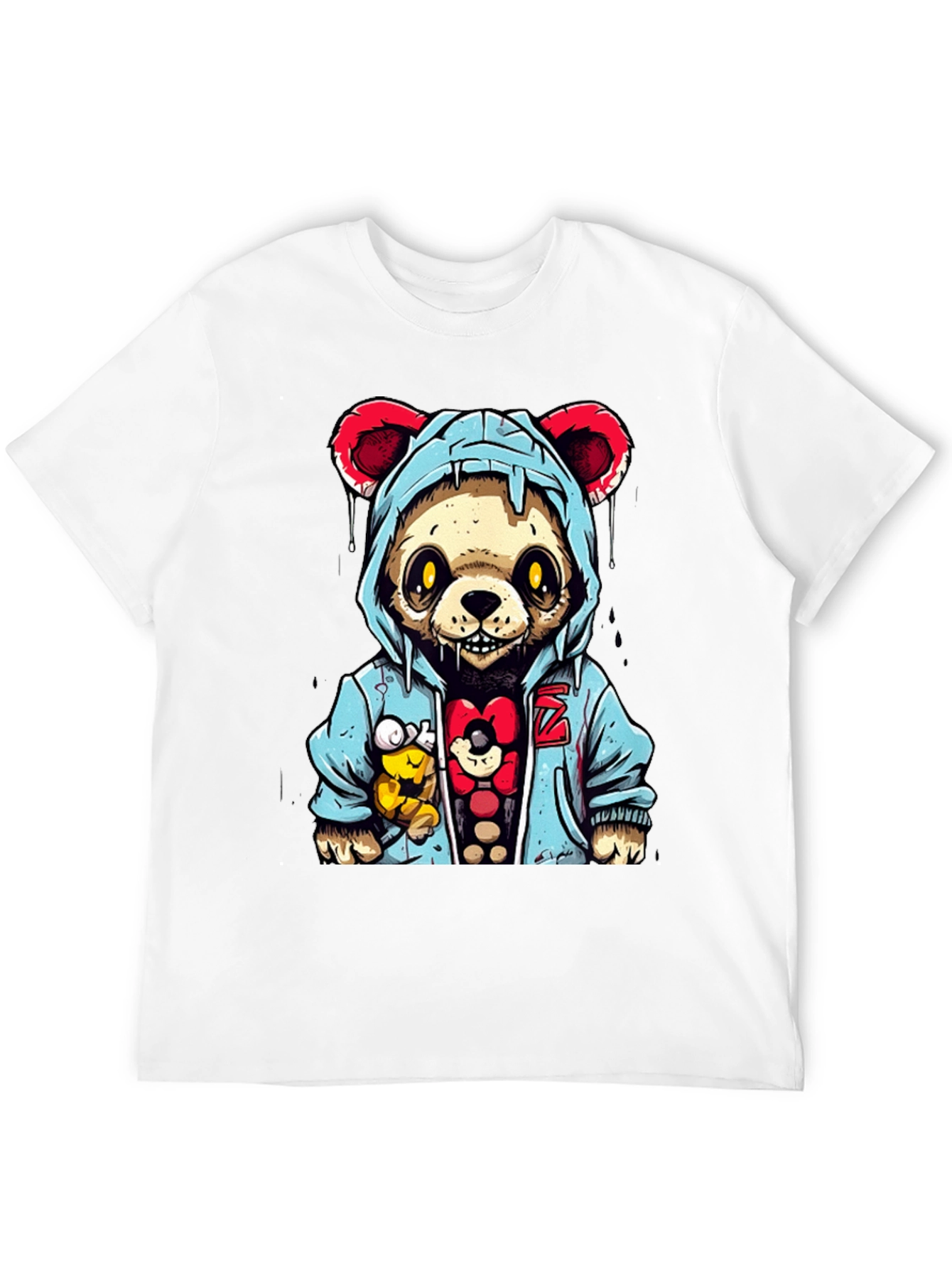Urban Zombie Teddy Bear Graphic T-Shirt