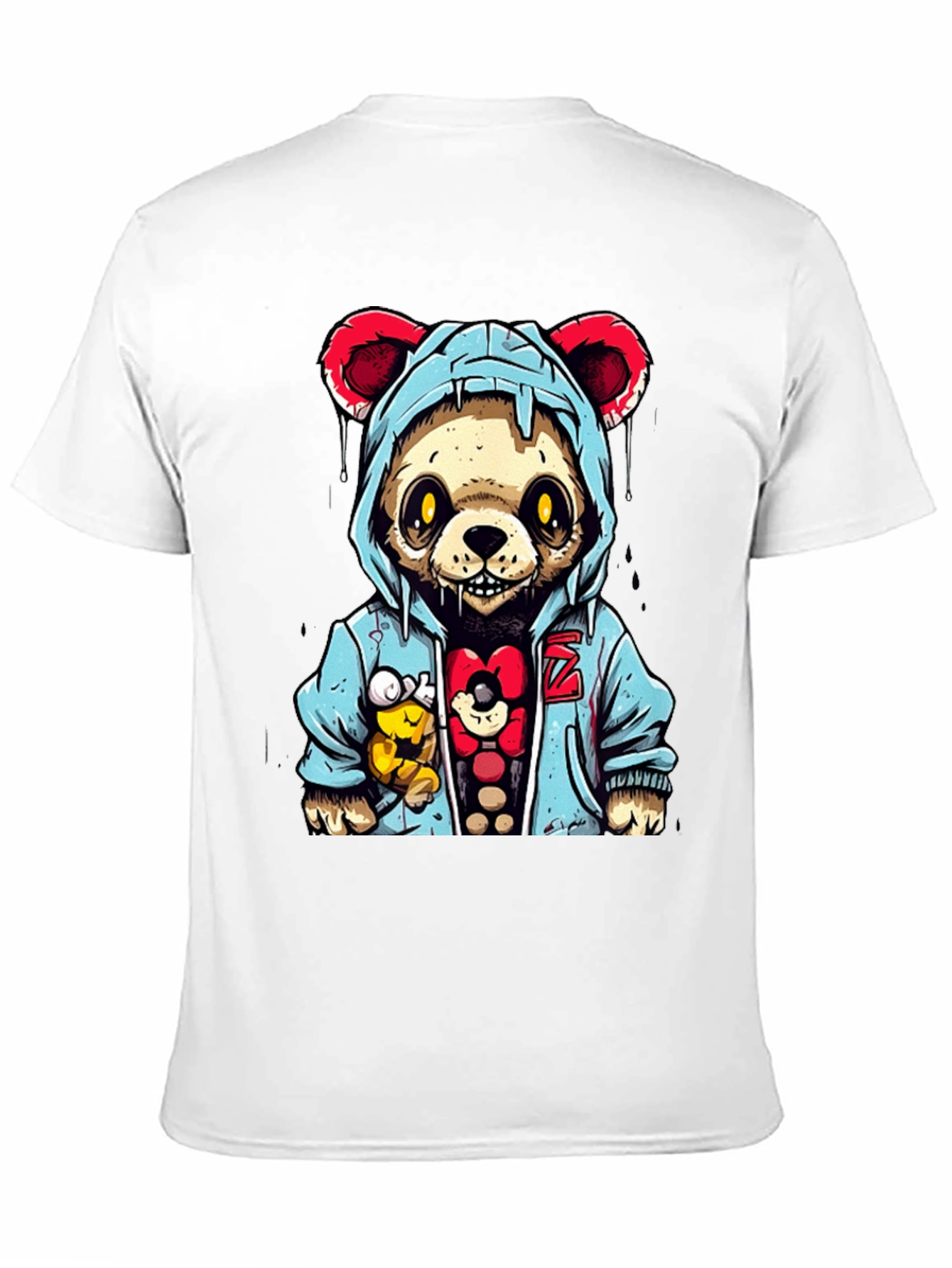 Urban Zombie Teddy Bear Graphic T-Shirt
