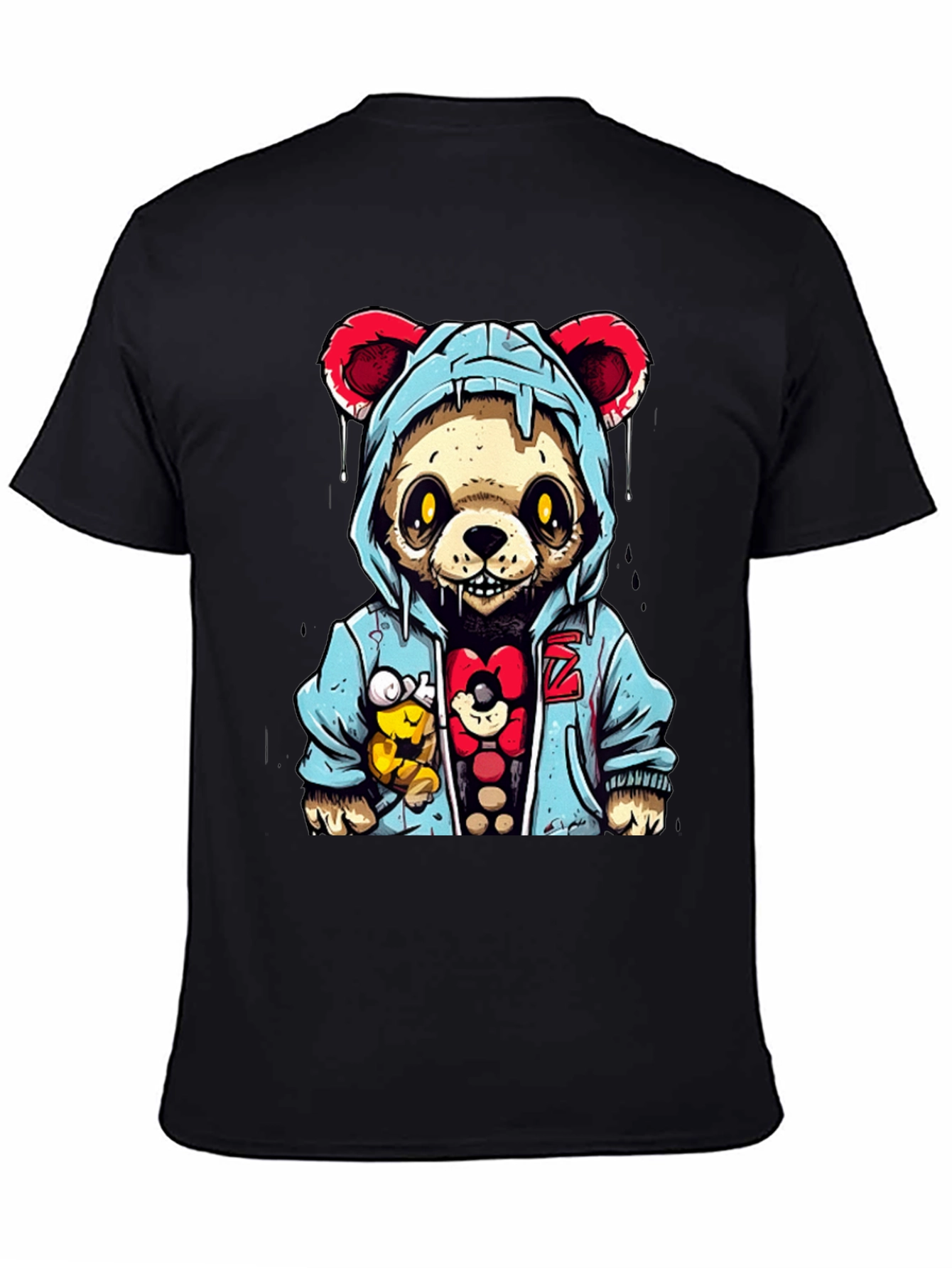 Urban Zombie Teddy Bear Graphic T-Shirt