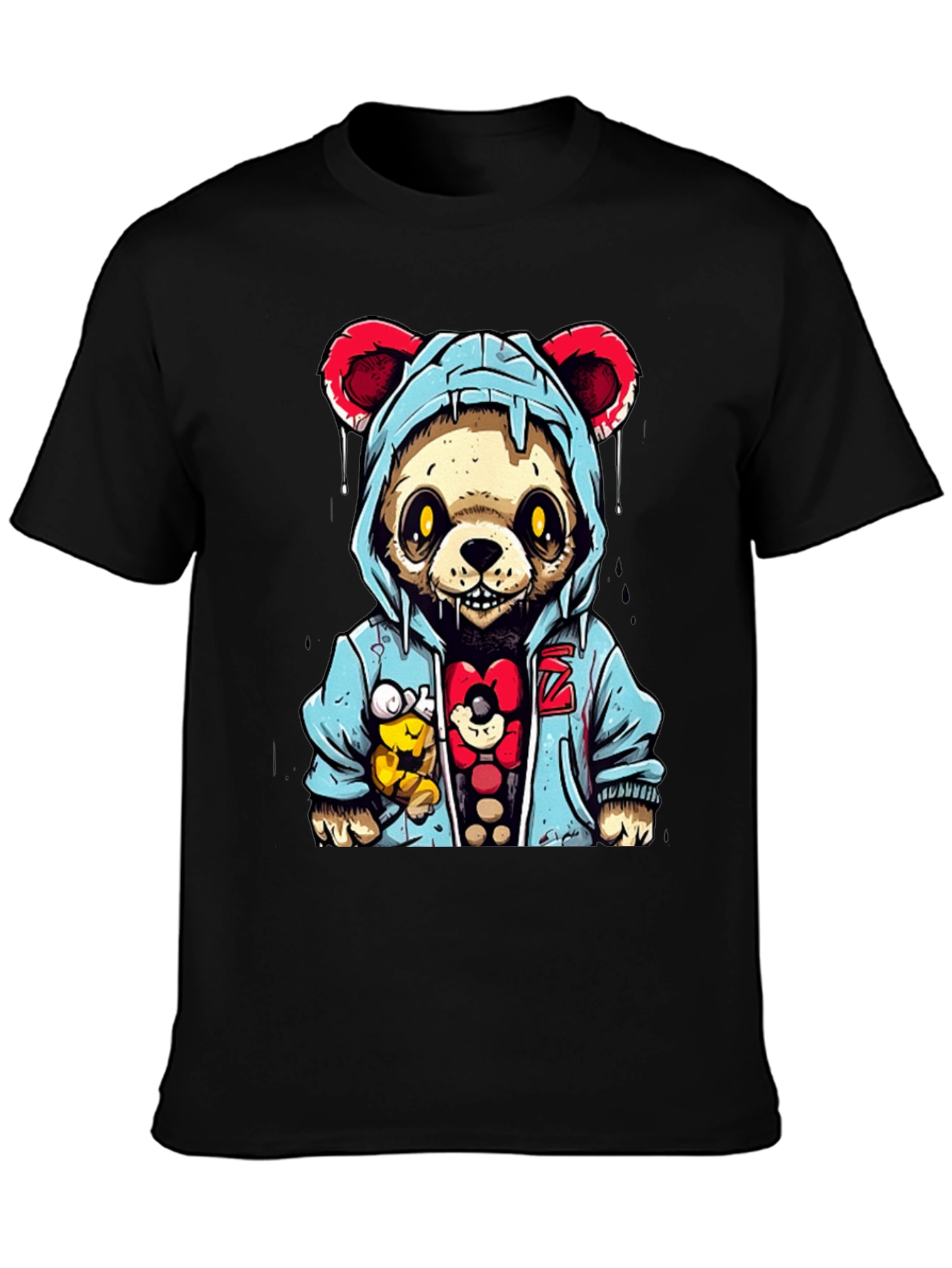 Urban Zombie Teddy Bear Graphic T-Shirt