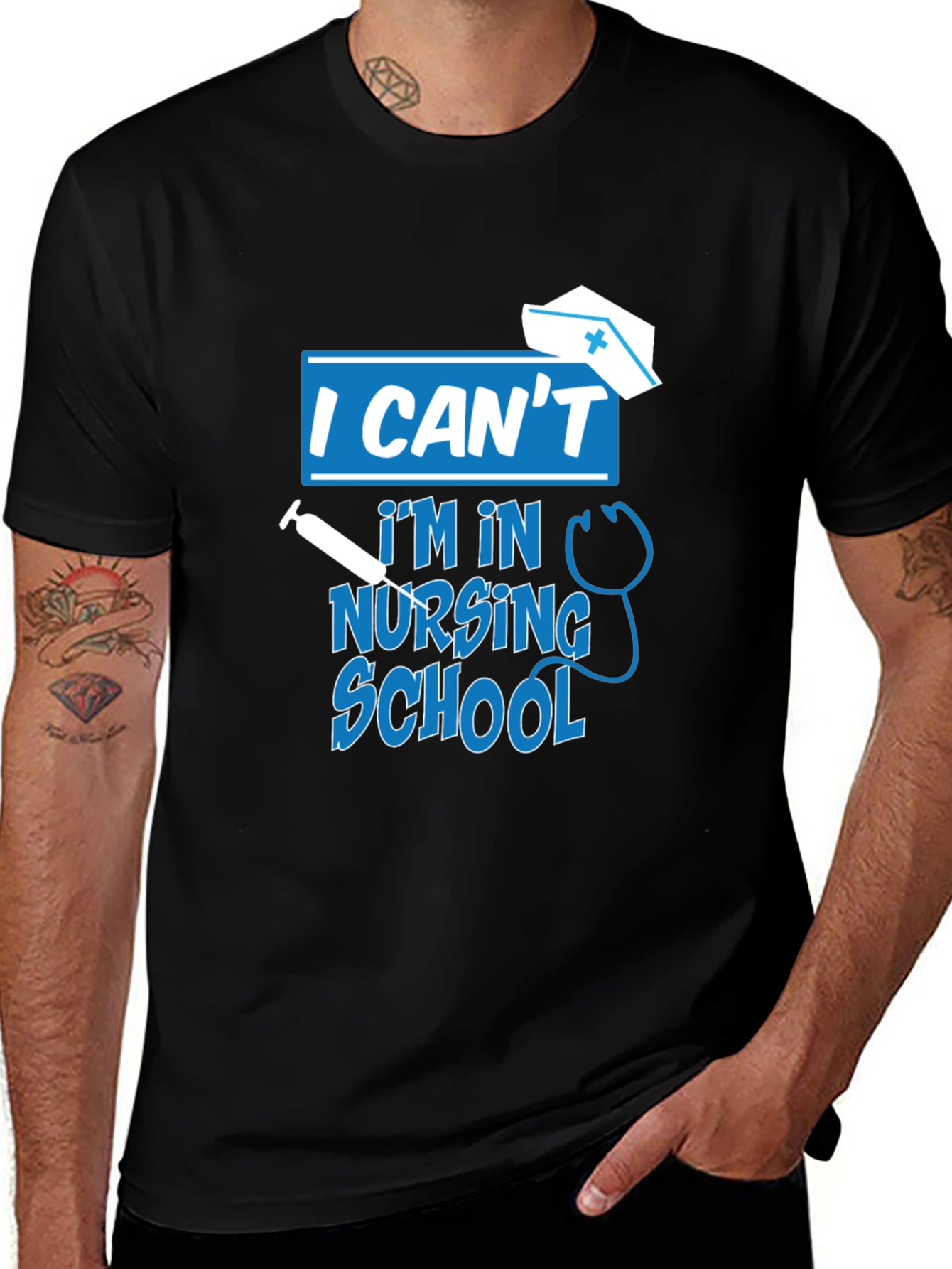 I Cant Im In Nursing School T-Shirt